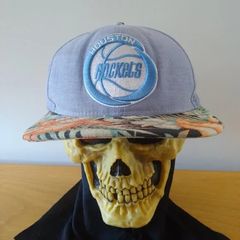 Rockets Sharktooth Hat Rare Cowboys Script Collision Splash Vintage