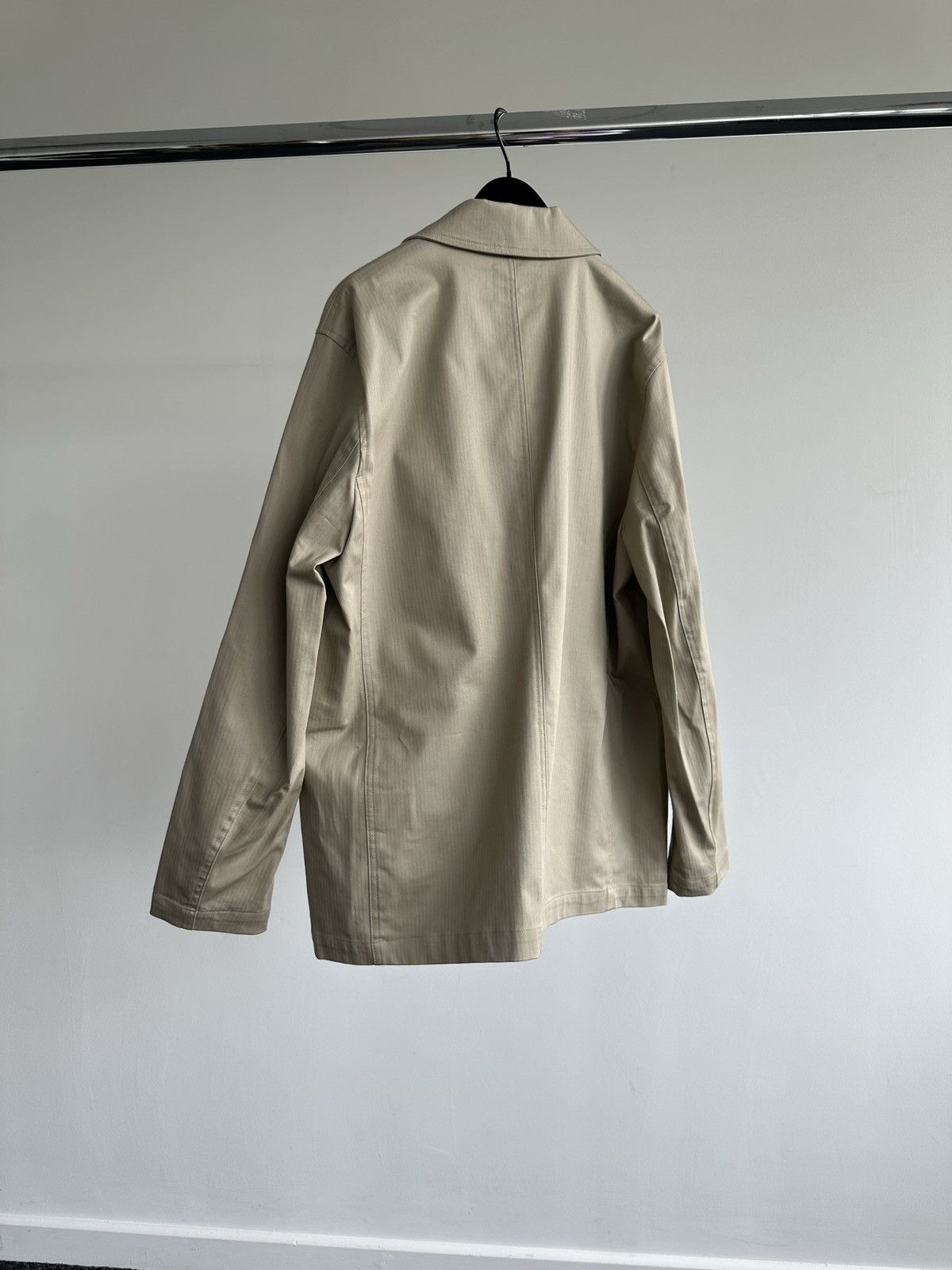 Folk Folk Mens Beige Herringbone Workwear Blazer Jacket Size US M / EU 48-50 / 2 - 5 Thumbnail