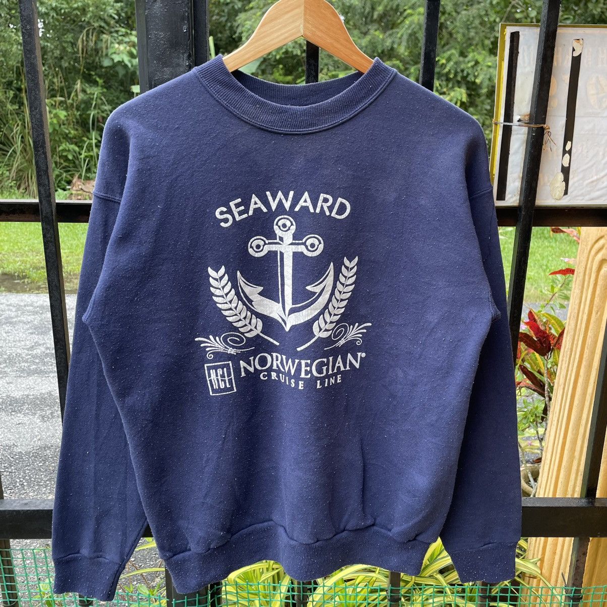 Vintage 🔥Vintage 80s Seaward Norwegian Cruise Lane Sweatshirts Size US S / EU 44-46 / 1 - 5 Thumbnail