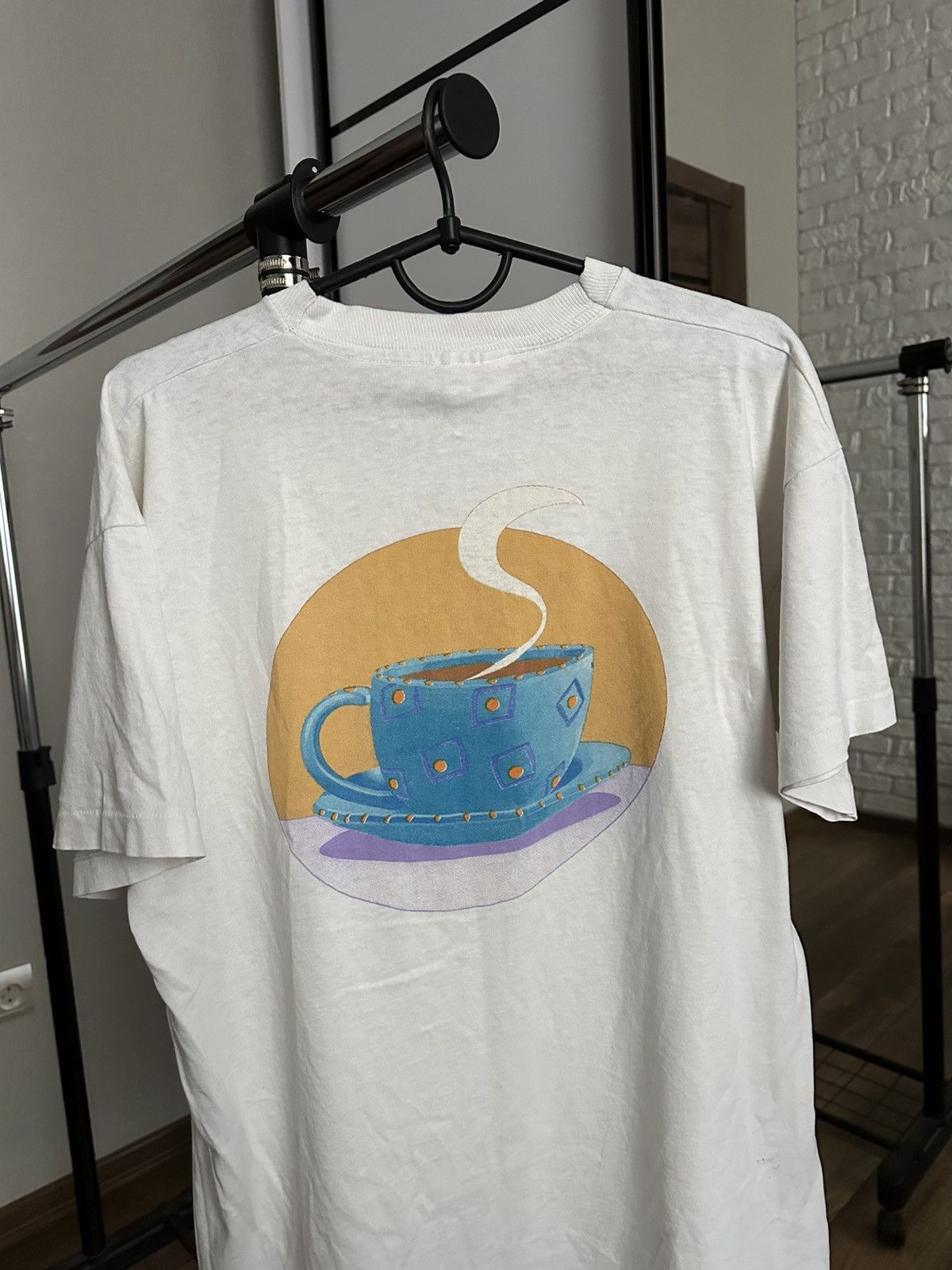 Vintage 1989 Wallace & Gromit Cup Of Tea Vintage Movie T-Shirt Tee Size US L / EU 52-54 / 3 - 8 Thumbnail