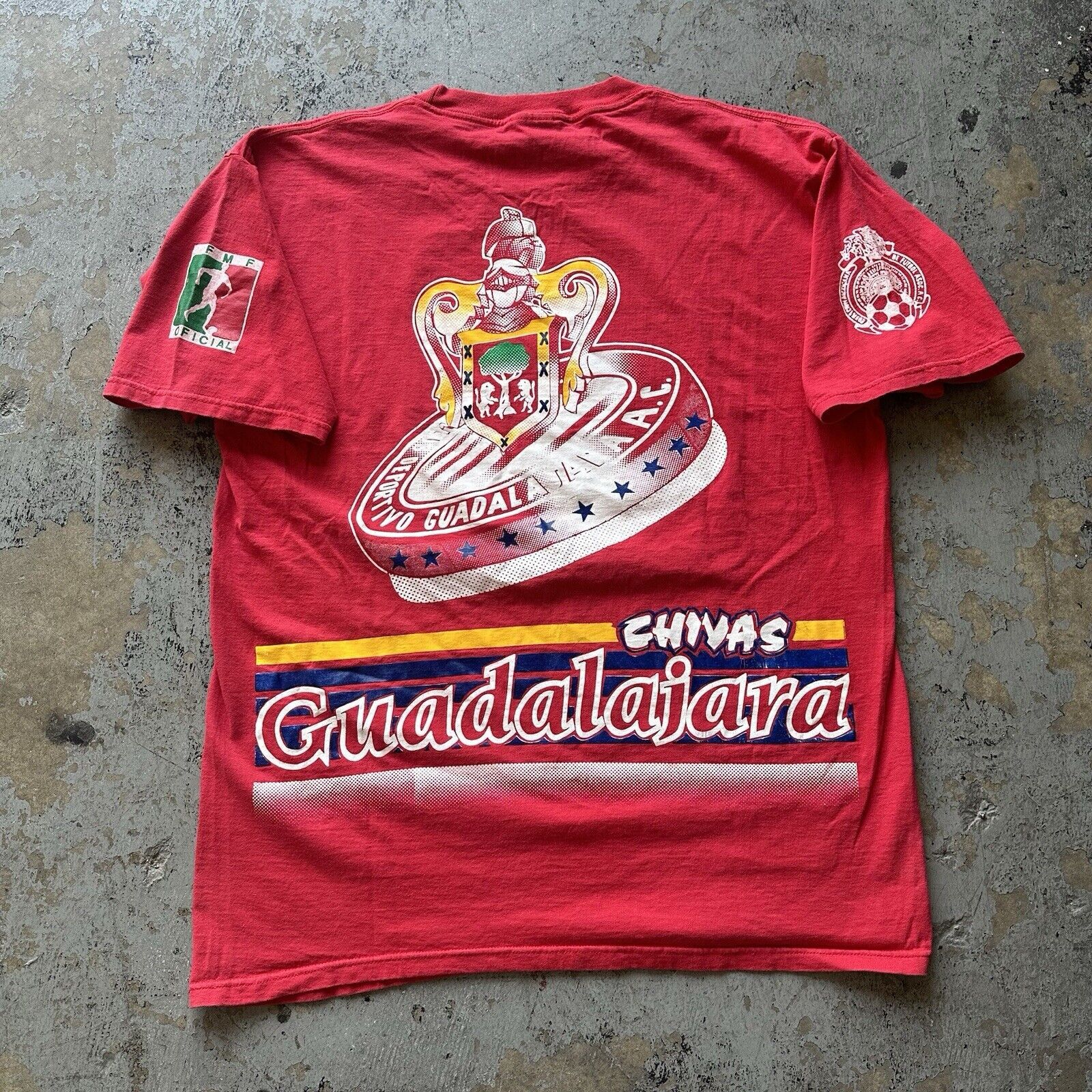 Vintage Vintage 90s Chivas De La Guadalajara All Over Print T-Shirt Size US XL / EU 56 / 4 - 2 Thumbnail