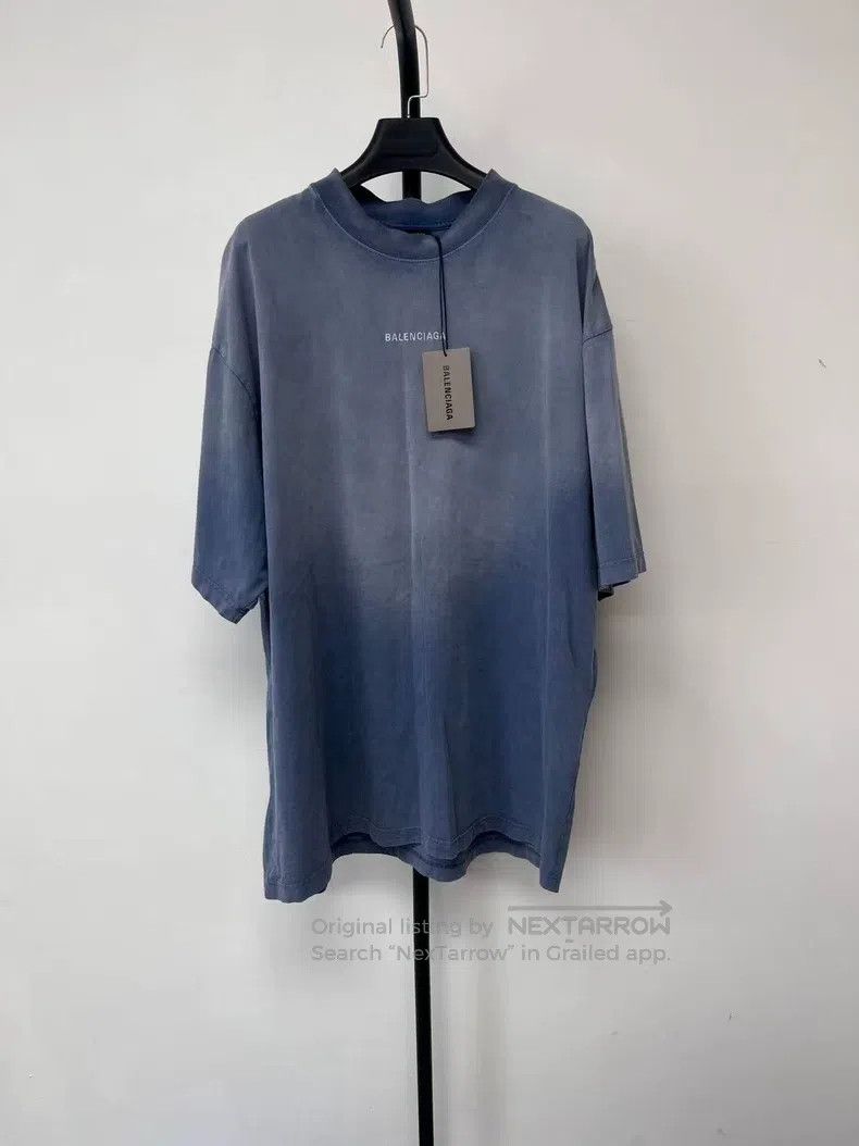 Balenciaga Letter Print Round Neck Short Sleeve T-Shirt Re