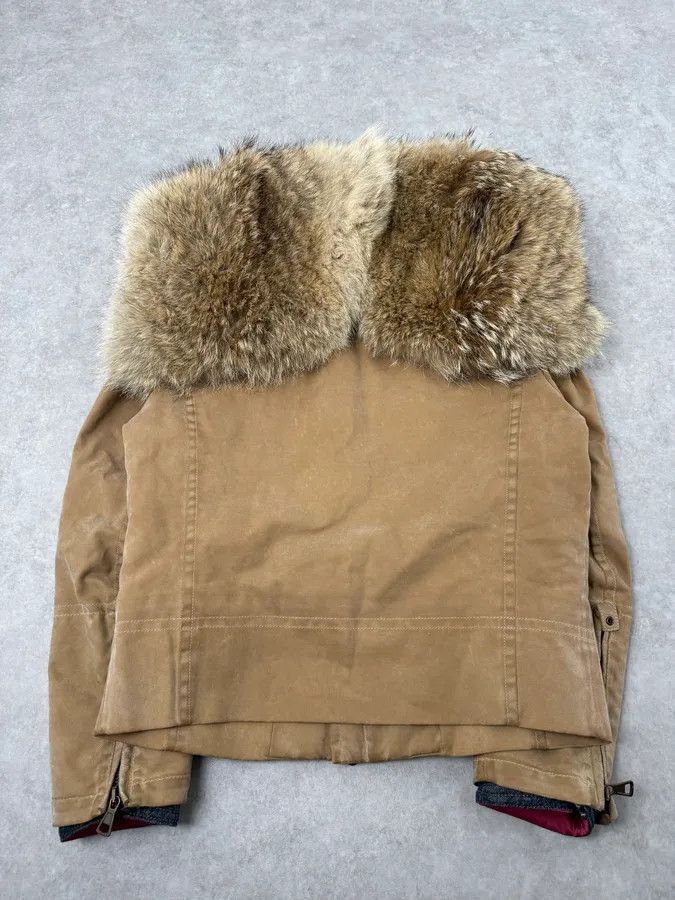 Dsquared2 AW2002 Dsquared2 Fur Hooded Beige Jacket Size US M / EU 48-50 / 2 - 10 Thumbnail