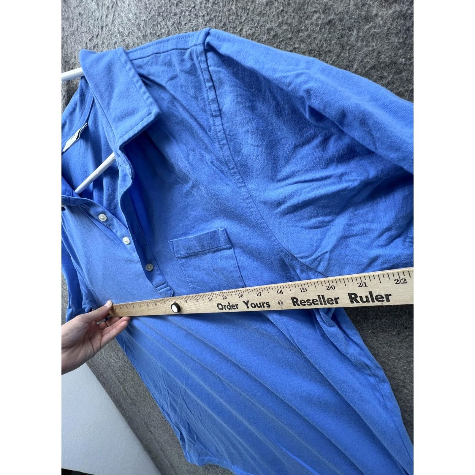 Brooks Brothers Brooks Brothers 1818 Polo Shirt Mens L Blue Solid Pocket Cotton Casual Logo Shirt Size US L / EU 52-54 / 3 - 3 Thumbnail
