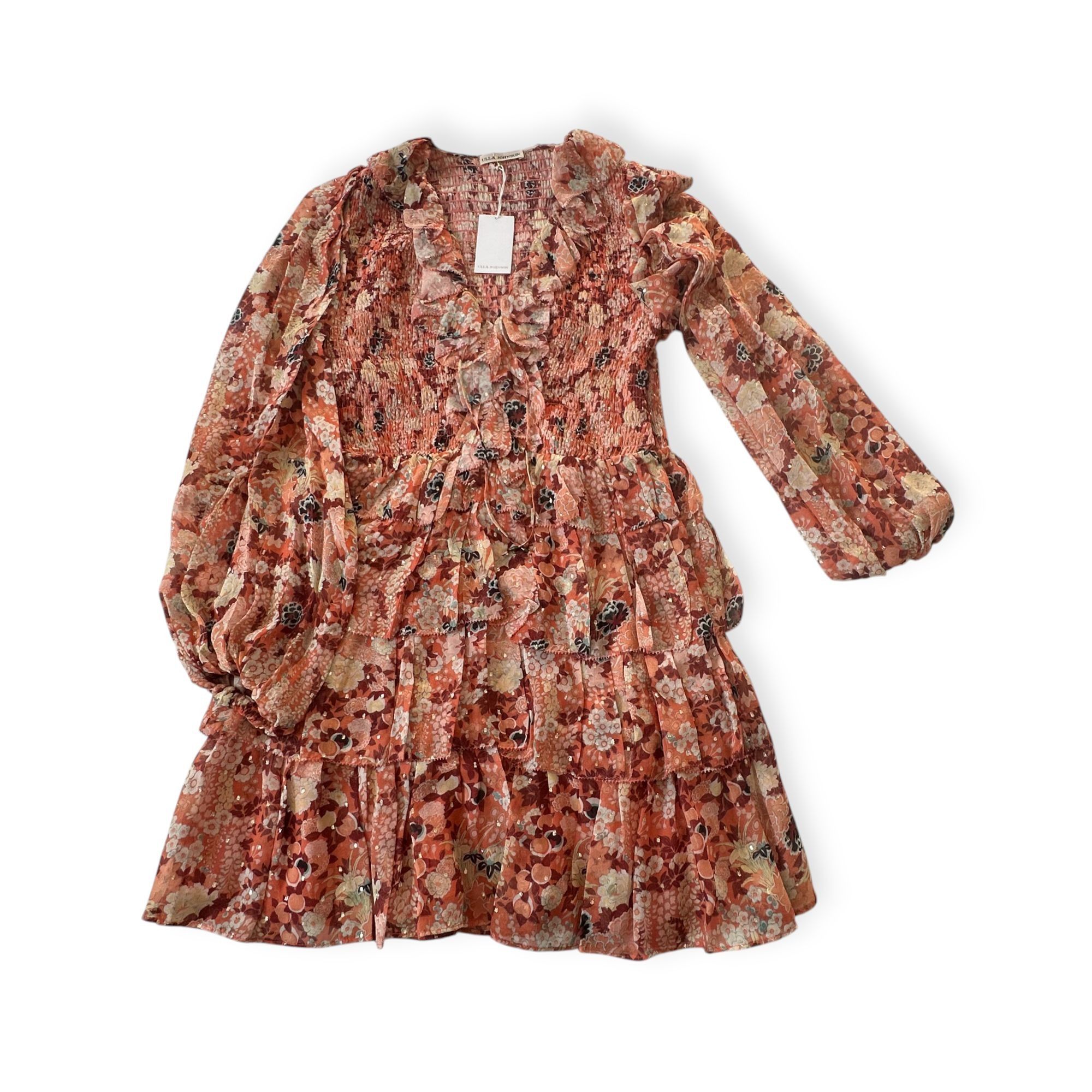 Ulla Johnson ULLA JOHNSON Silk Tamara Dress In Coral, Size 4, Nwt Size S / US 4 / IT 40 - 5 Thumbnail