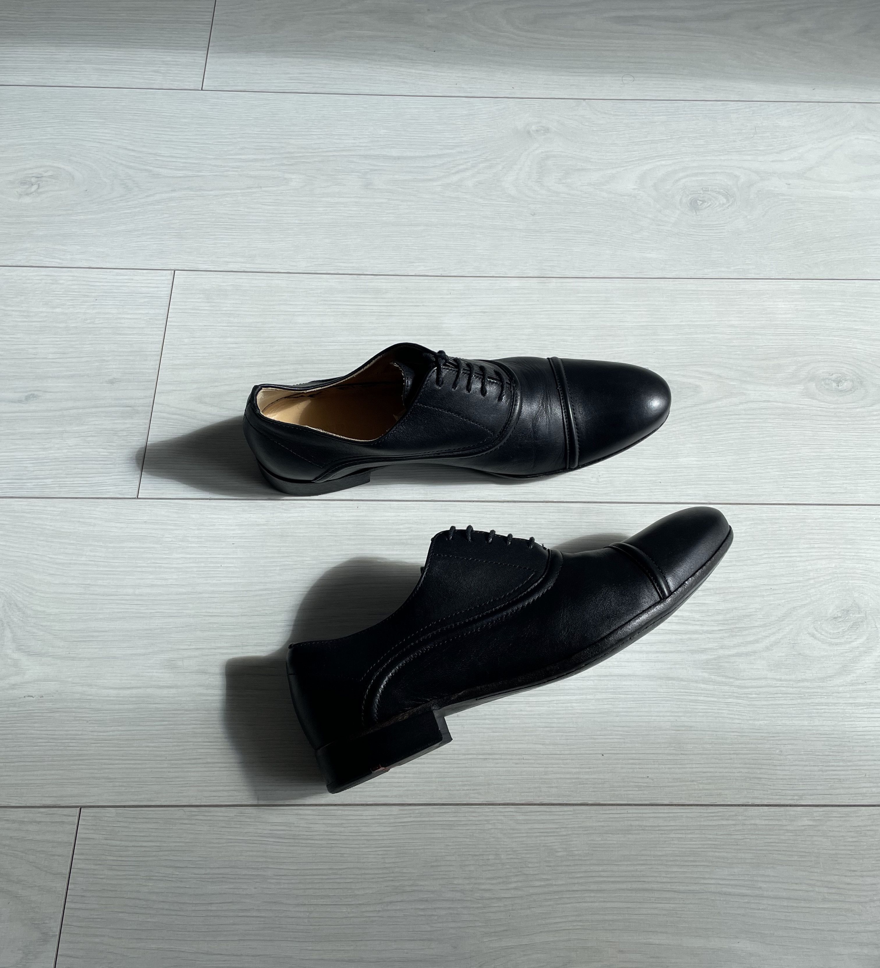 LLOYD Lloyd sz 7 1/2 Germany Black Leather Oxfords Dress Shoes Size US 7.5 / EU 40-41 - 1 Thumbnail