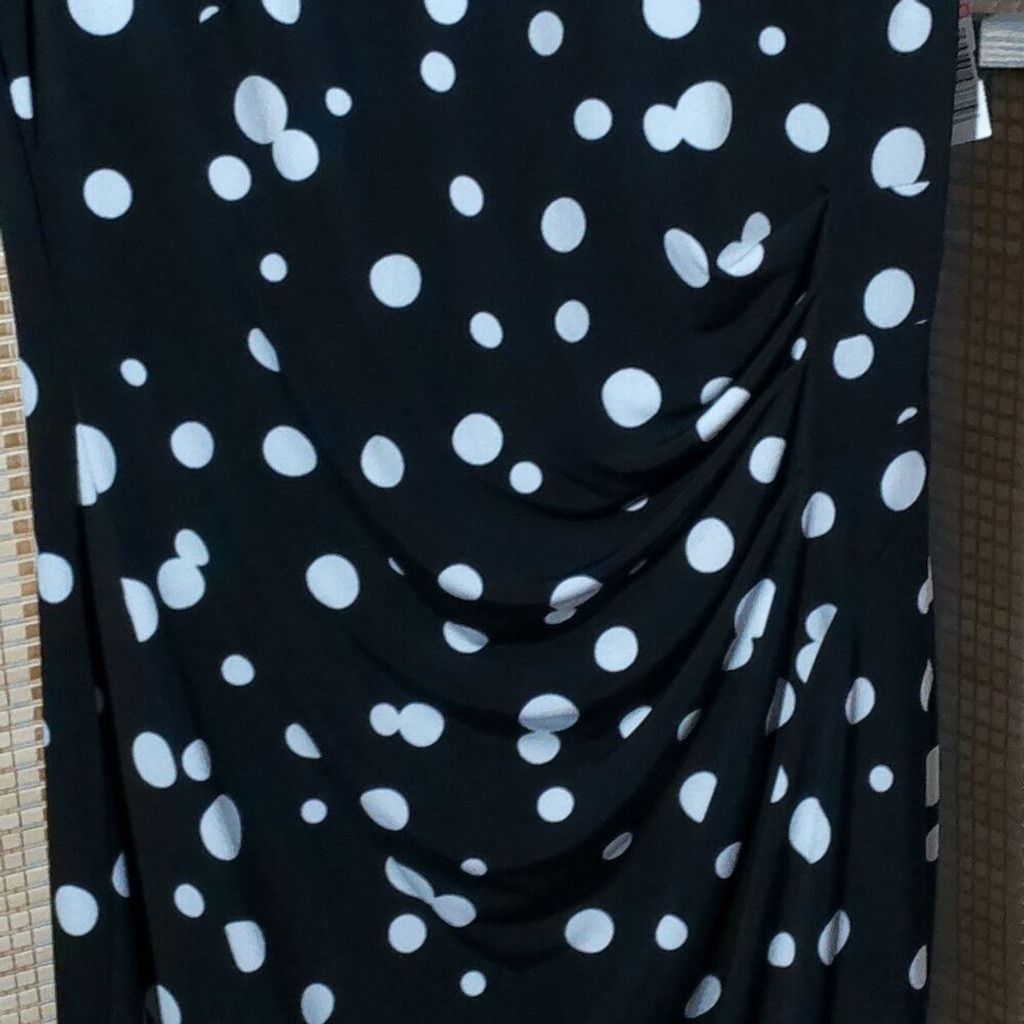 Other Jessica Howard Black Faux Wrap Dress with White Polka Dots Size XL / US 12-14 / IT 48-50 - 2 Thumbnail
