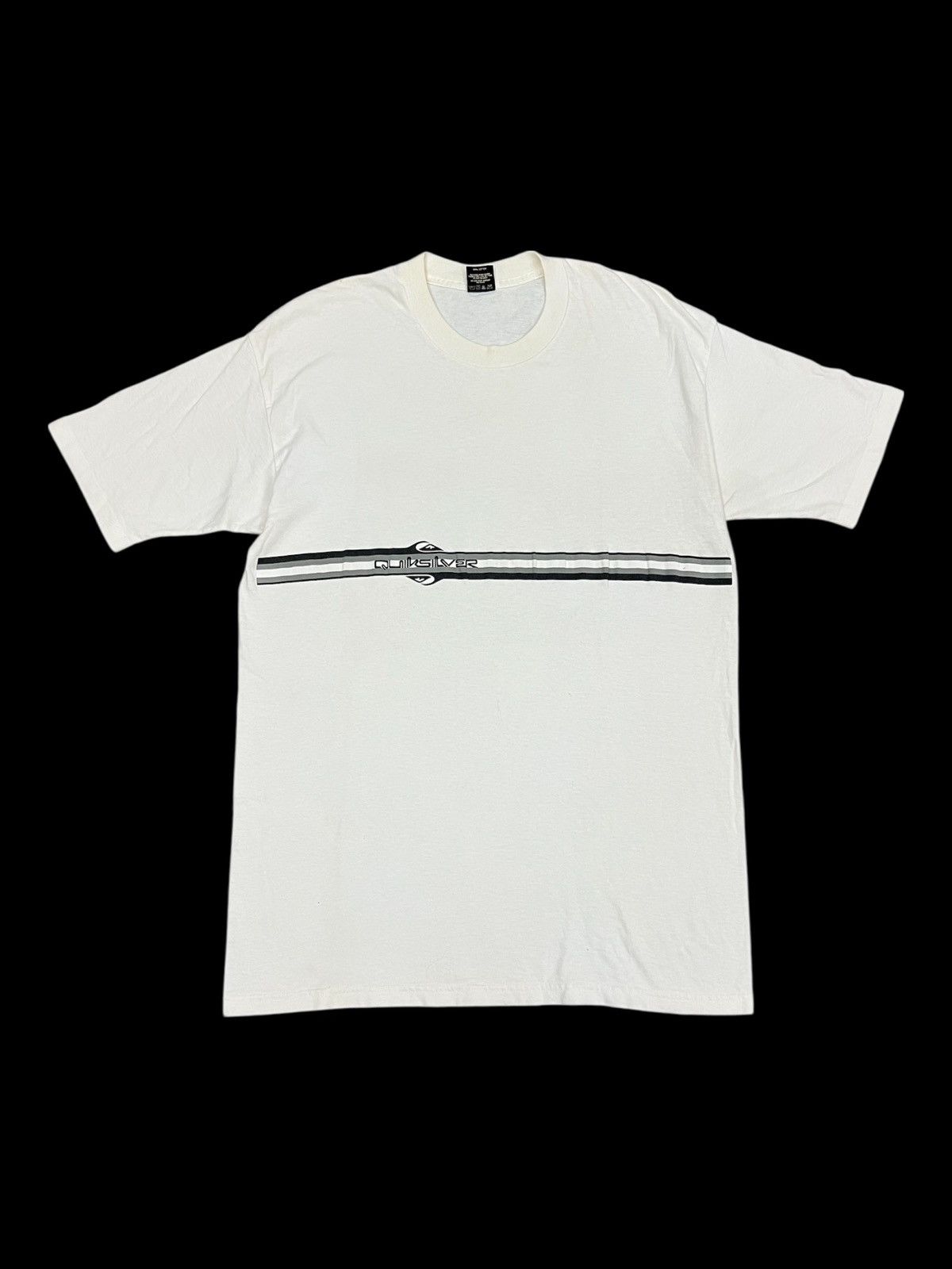Quiksilver Vintage Quiksilver Stripe Logo Tee Classic Surfwear Size US L / EU 52-54 / 3 - 1 Thumbnail