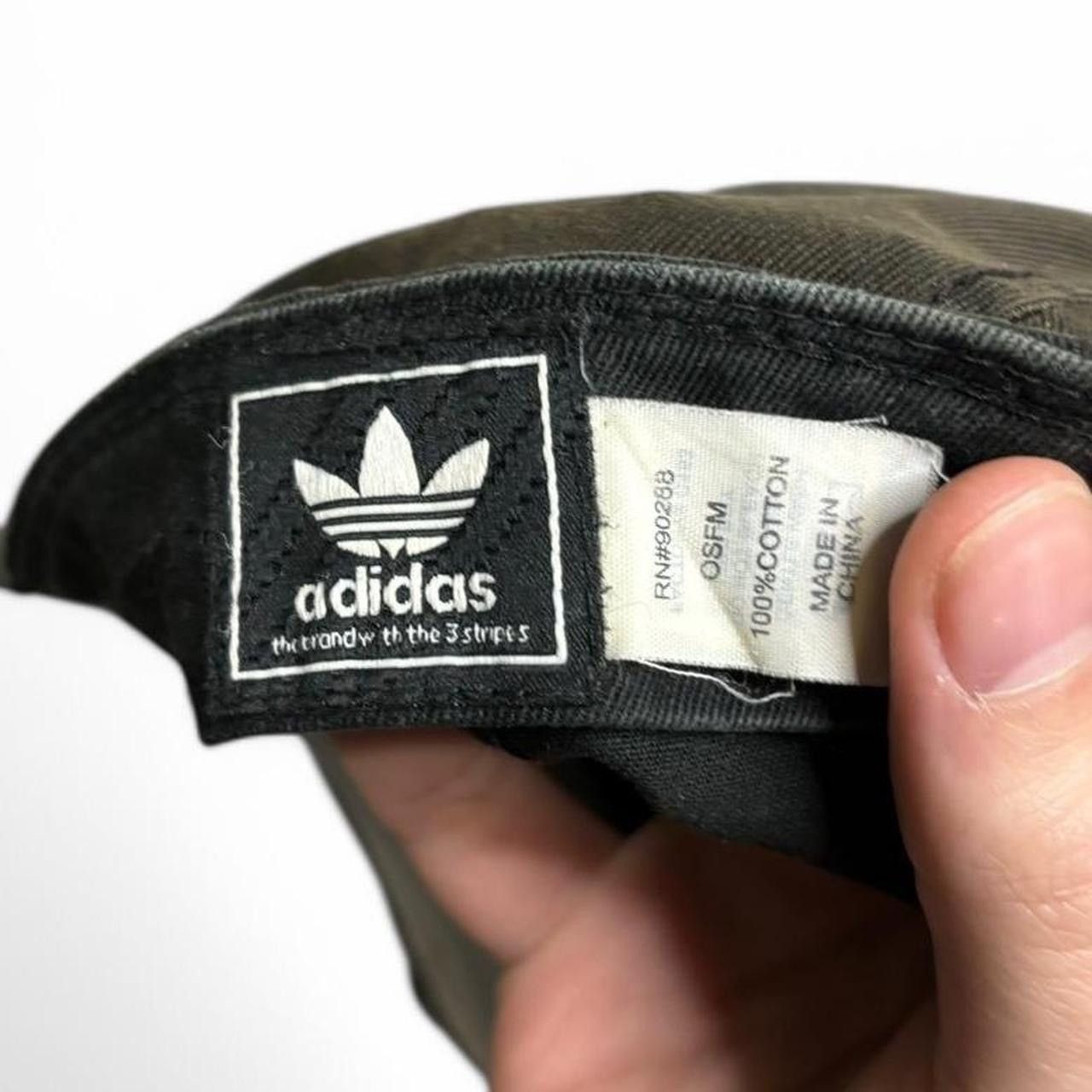 Adidas × Vintage Vintage 00s Adidas Trashed Distressed Faded Black Hat Size ONE SIZE - 7 Thumbnail