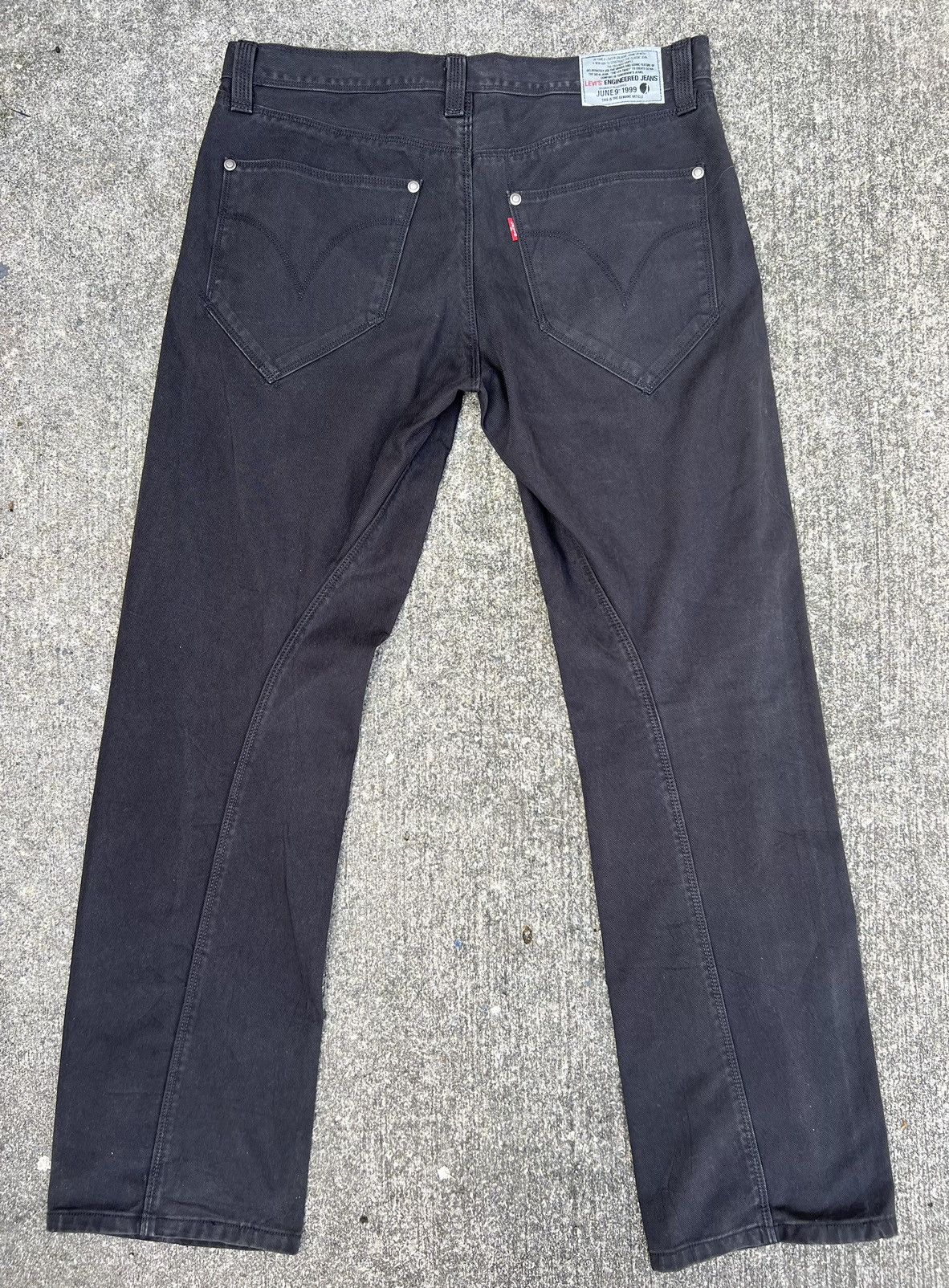 Levi's Vintage 2004 Levi’s Engineered Super Black Denim Jeans Size US 34 / EU 50 - 2 Thumbnail