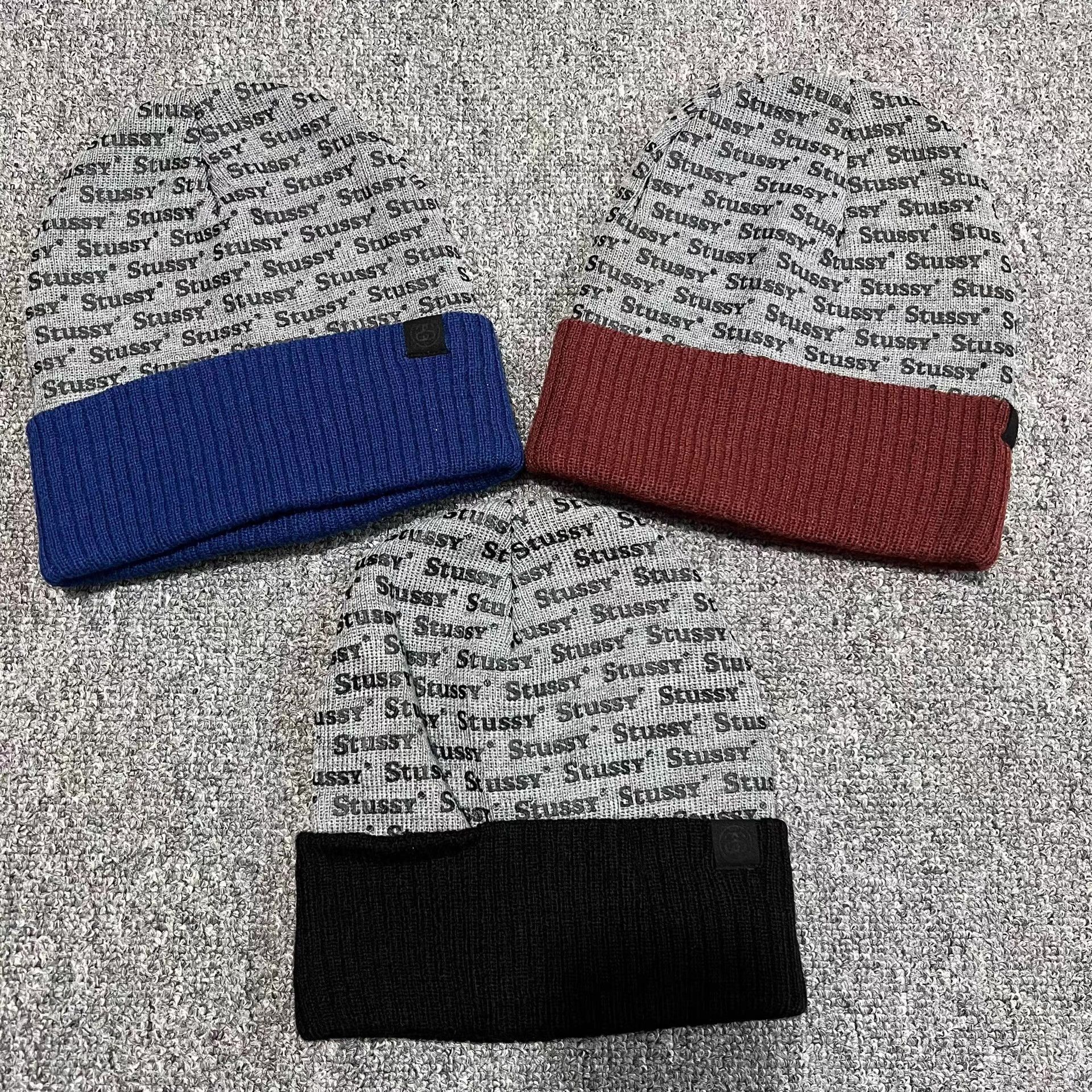 Stussy Stussy All-Over Logo Print Knit Beanie Q7 Size ONE SIZE - 1 Thumbnail