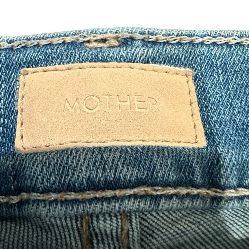 MOTHER MOTHER Denim Pants Jeans ANTHROPOLOGIE $228 Retail The Stunner Zip Ankle Step Fray in Light Kitty Racer Size 25”/0 Size 25" / US 0 / IT 36 - 7 Thumbnail