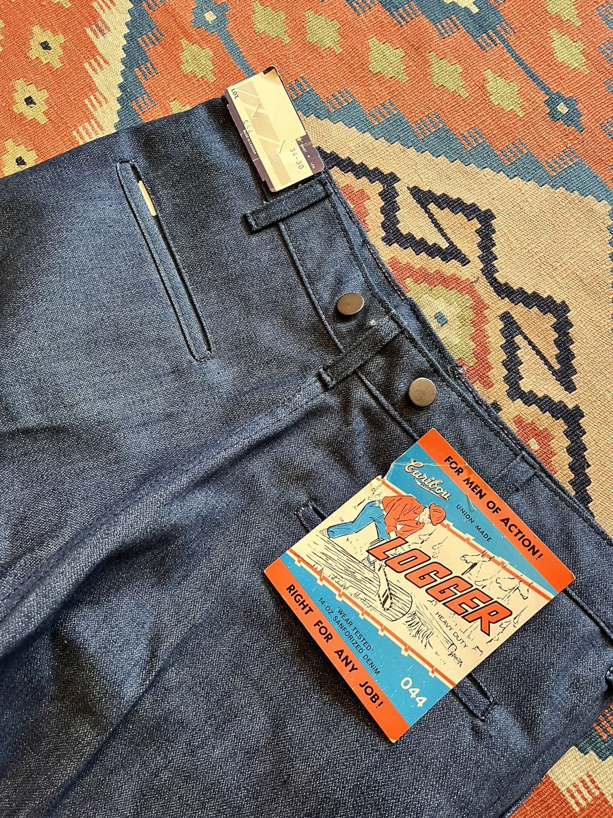 Vintage Vintage wide leg raw 14oz sanforized denim RARE Size US 34 / EU 50 - 7 Thumbnail