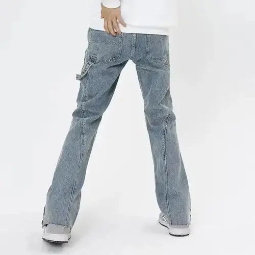 Japanese Brand × Jean Ankle Zipper Washed Blue Flare Jeans Size US 32 / EU 48 - 4 Thumbnail