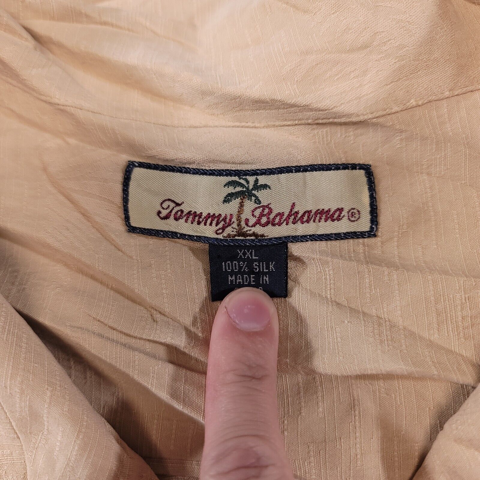Tommy Bahama Tommy Bahama Casual Button Up Shirt Mens Size 2XL Beige Size US XXL / EU 58 / 5 - 3 Thumbnail