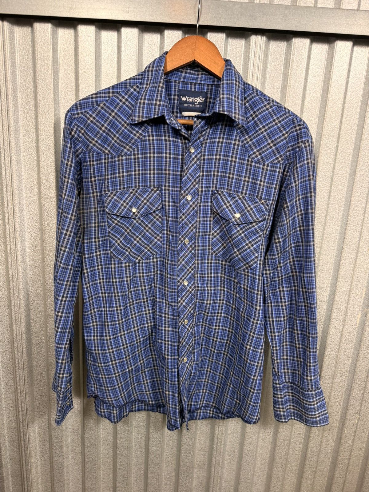 Wrangler Vintage Wrangler Western Pearl Snap Button Up Plaid Shirt Size US L / EU 52-54 / 3 - 6 Thumbnail