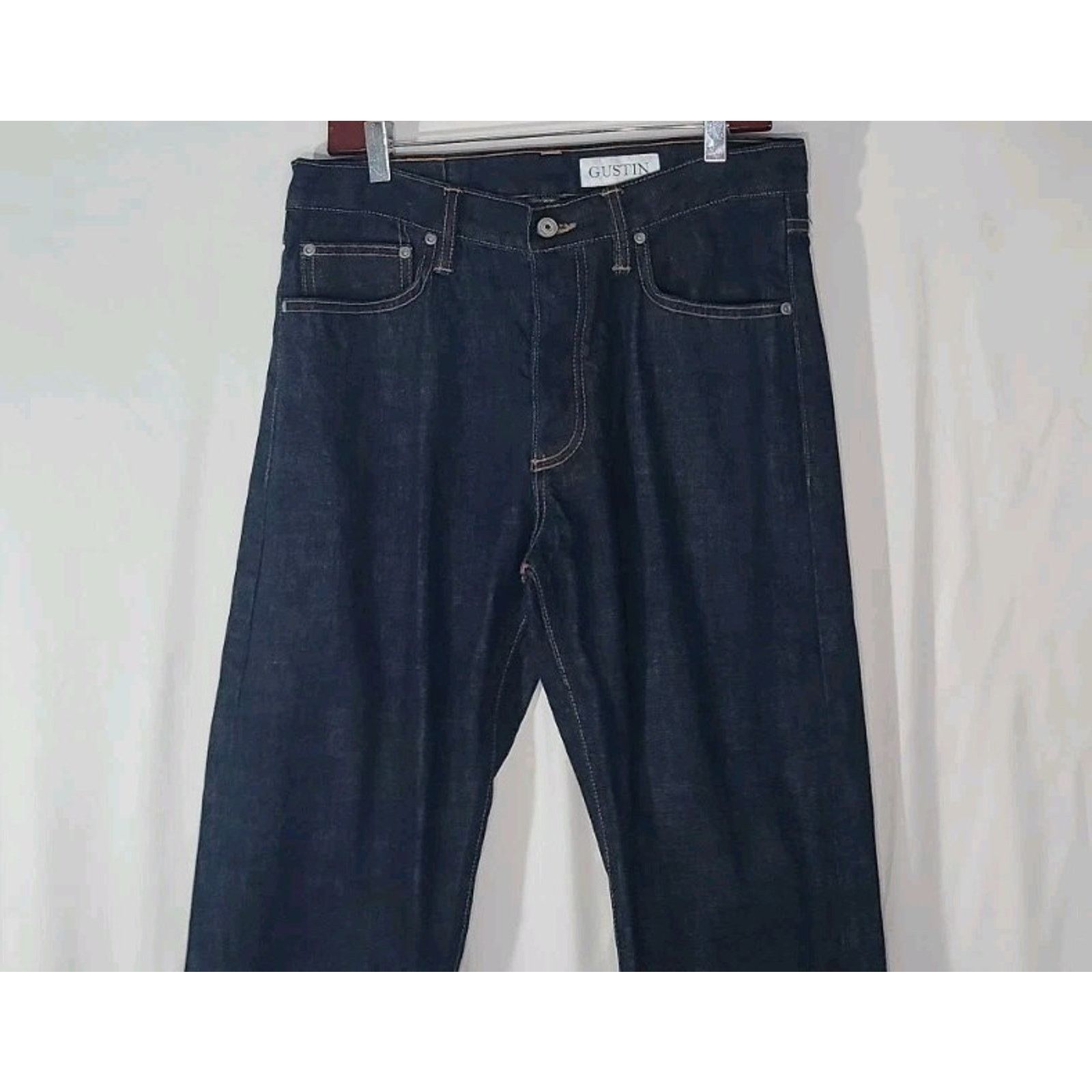 Gustin Gustin Men's Natural Indigo Straight Selvedge Jeans 32x34 Size US 32 / EU 48 - 4 Thumbnail