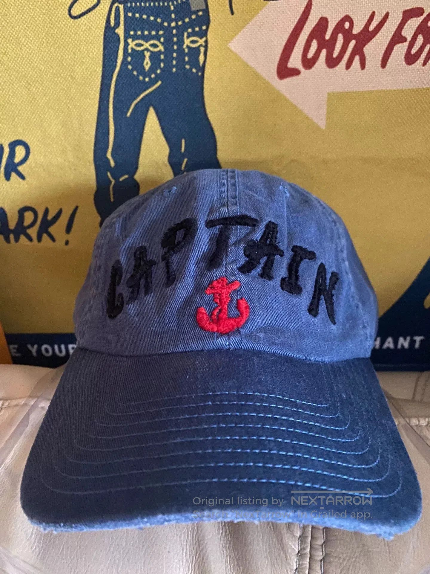RRL Ralph Lauren Vintage Military Blue Captain Baseball Cap. Size ONE SIZE - 1 Thumbnail