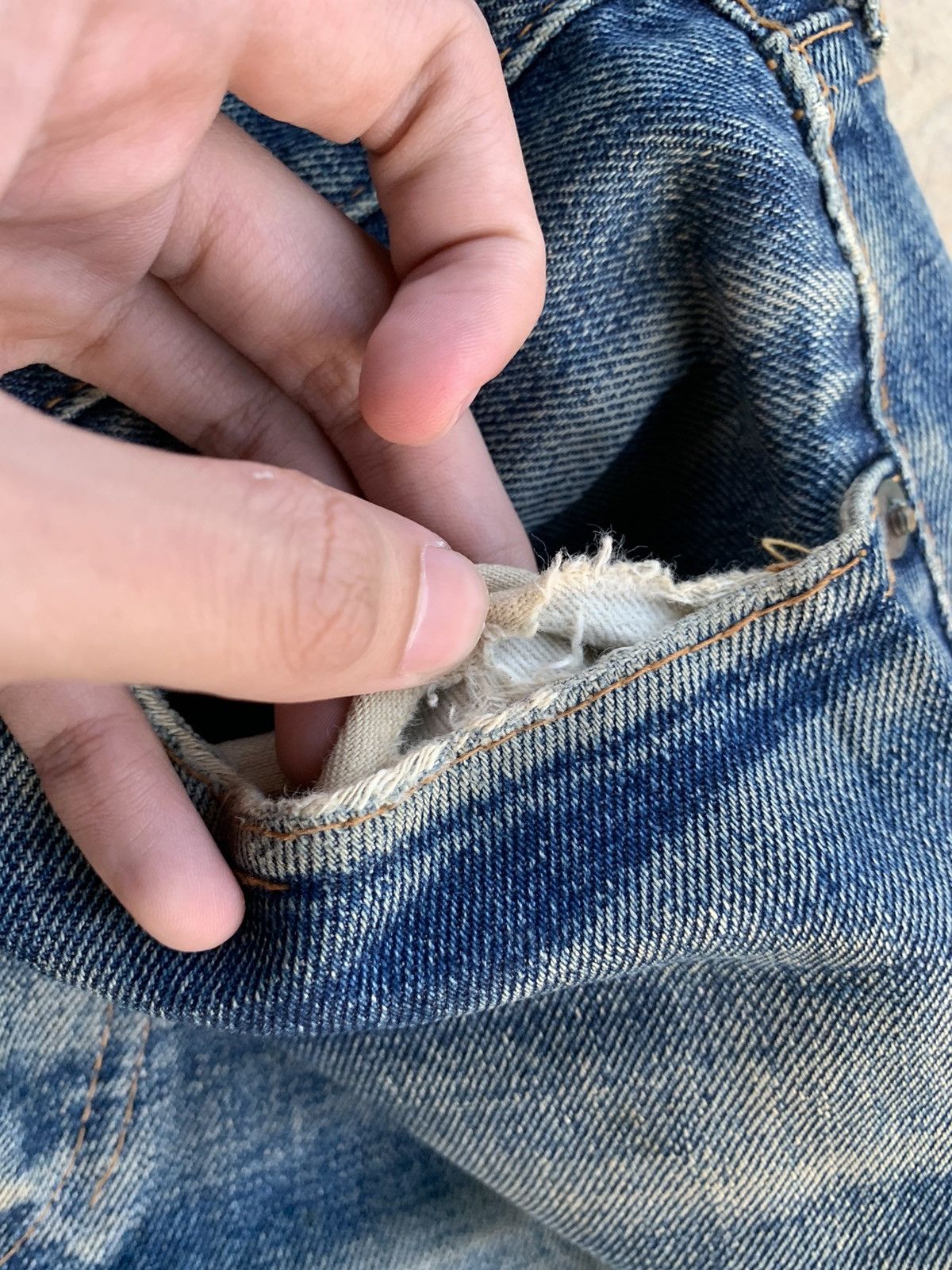 Sugar Cane Vintage Distressed Sugar Cane Redline Selvedge Denim Size US 30 / EU 46 - 15 Thumbnail