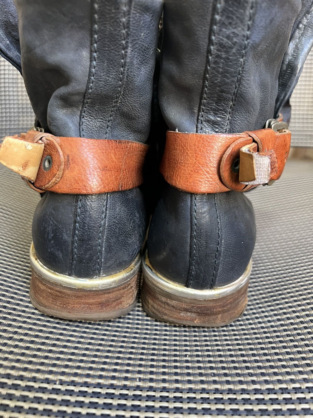 A.S.98 A.S. 98 blue leather biker boots x guidi style Size US 8 / EU 41 - 5 Thumbnail