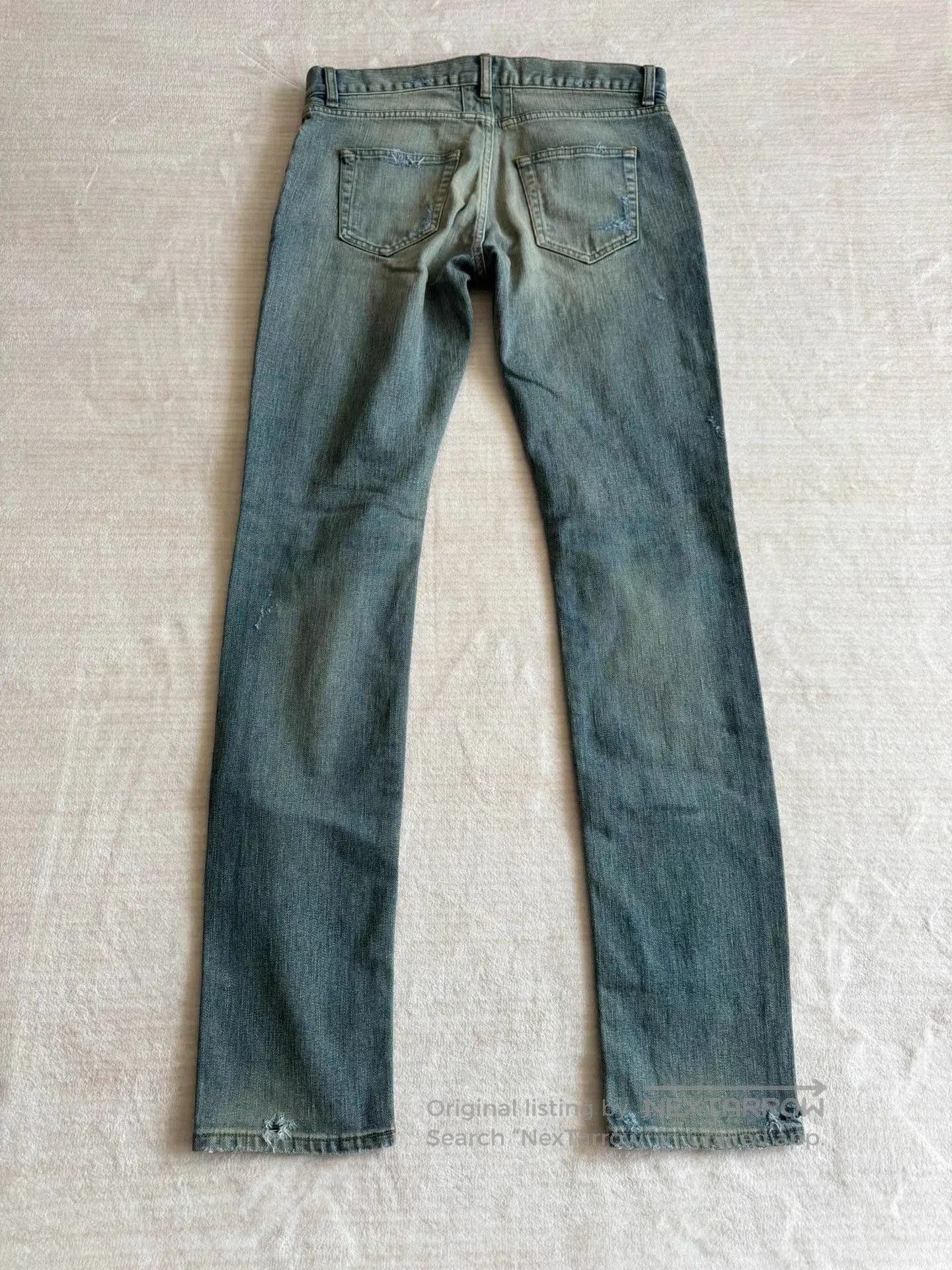 Saint Laurent Paris Distressed Blue Denim Pants Size 30. Size US 30 / EU 46 - 2 Thumbnail