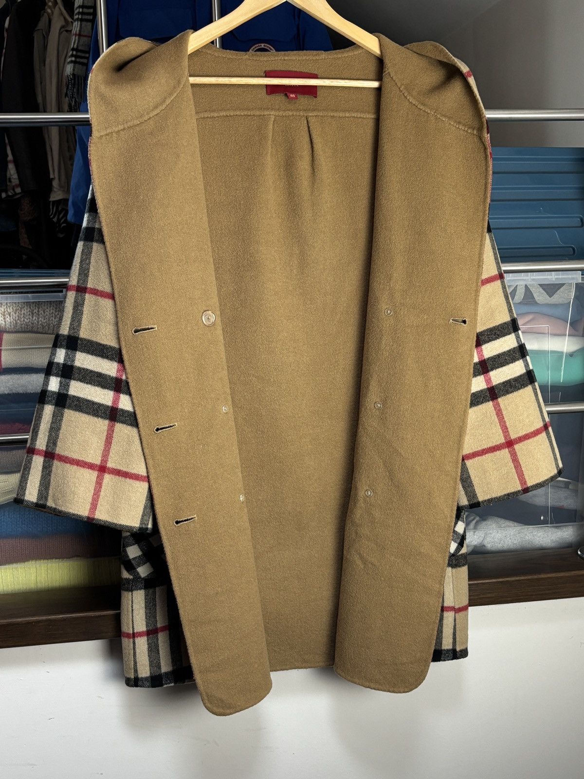 Burberry Burberry Cashmere Nova Check Hooded Coat Size S / US 4 / IT 40 - 5 Thumbnail