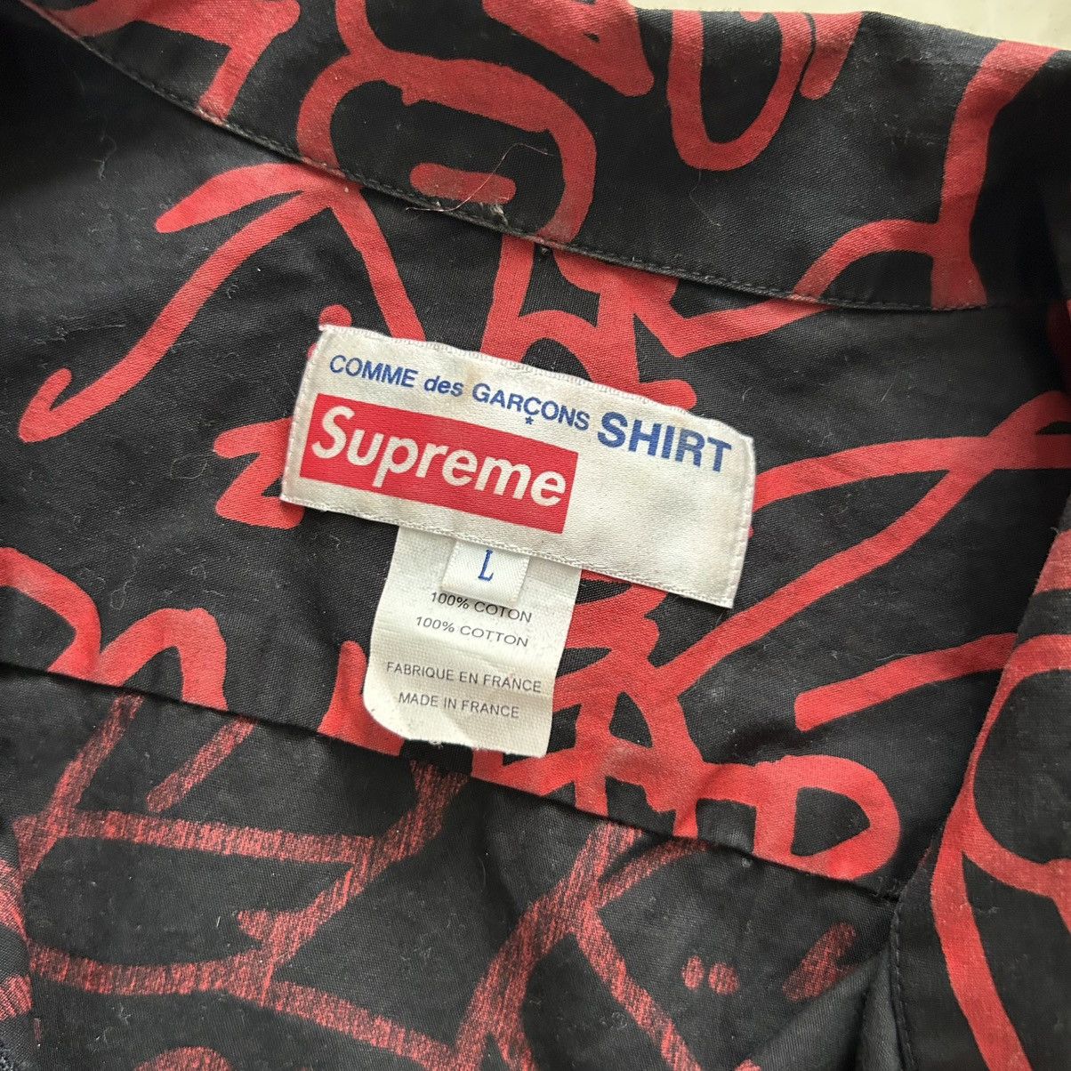Comme des Garcons SHIRT × Supreme Cdg x Supreme Graffiti Zip Up Shirt Size US L / EU 52-54 / 3 - 2 Thumbnail