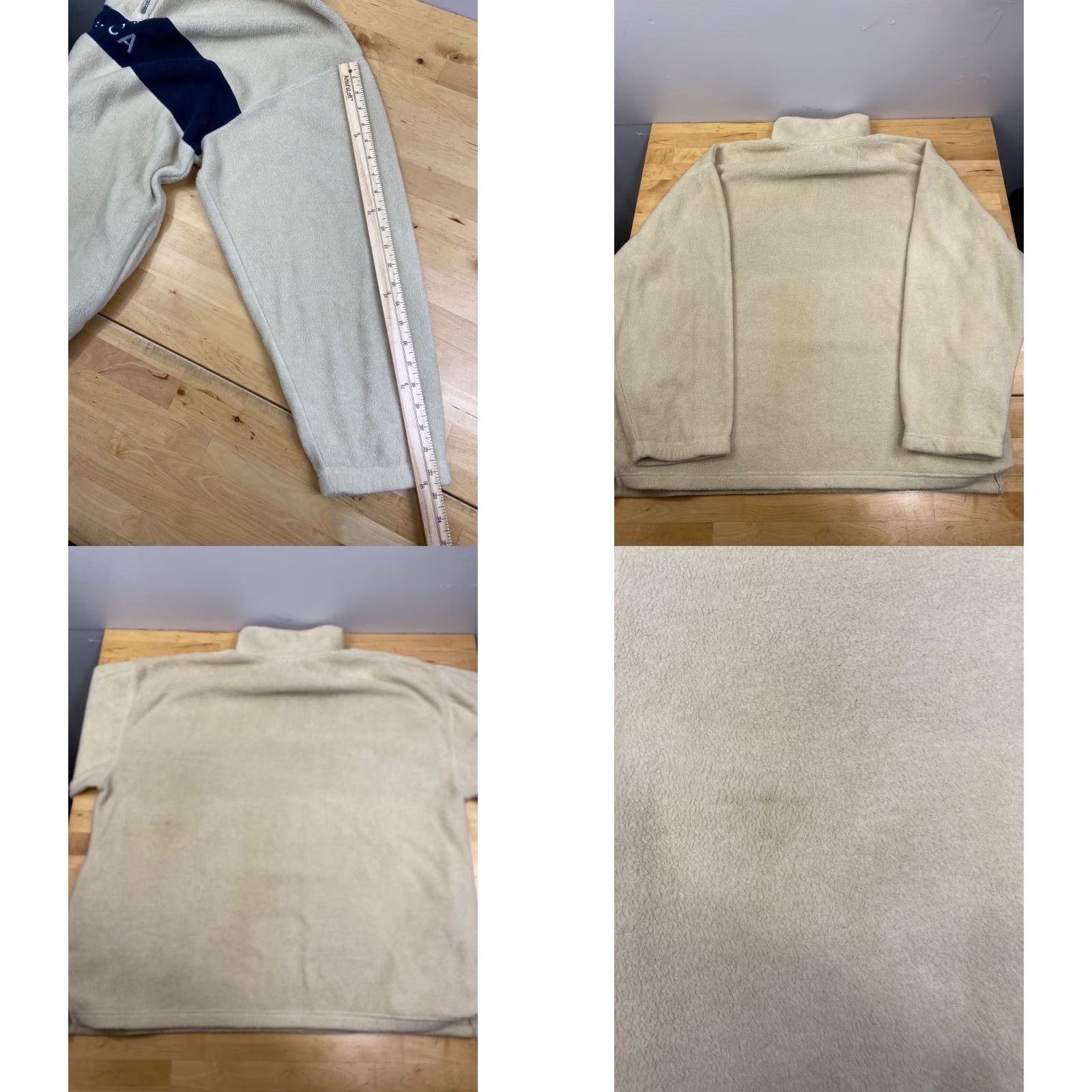 Perry Ellis VINTAGE Perry Ellis America Active Pullover 1/4 Zip Tan Beige Fleece Mock Neck Long Sleeve Sweatshirt Mens L 90s Retro Outdoor Casual Size US L / EU 52-54 / 3 - 8 Thumbnail
