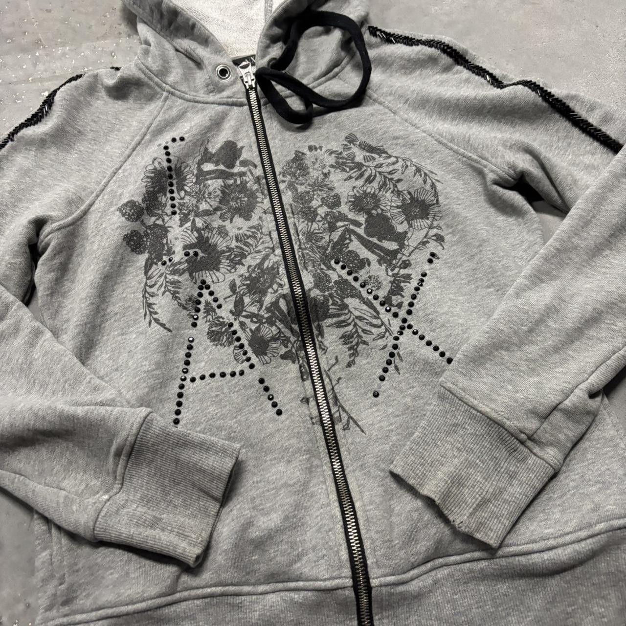 Armani Exchange × Vintage Crazy Vintage Y2K/2000s Grunge Cyber Goth Armani Exchange Zip Up Hoodie! Size S / US 4 / IT 40 - 5 Thumbnail