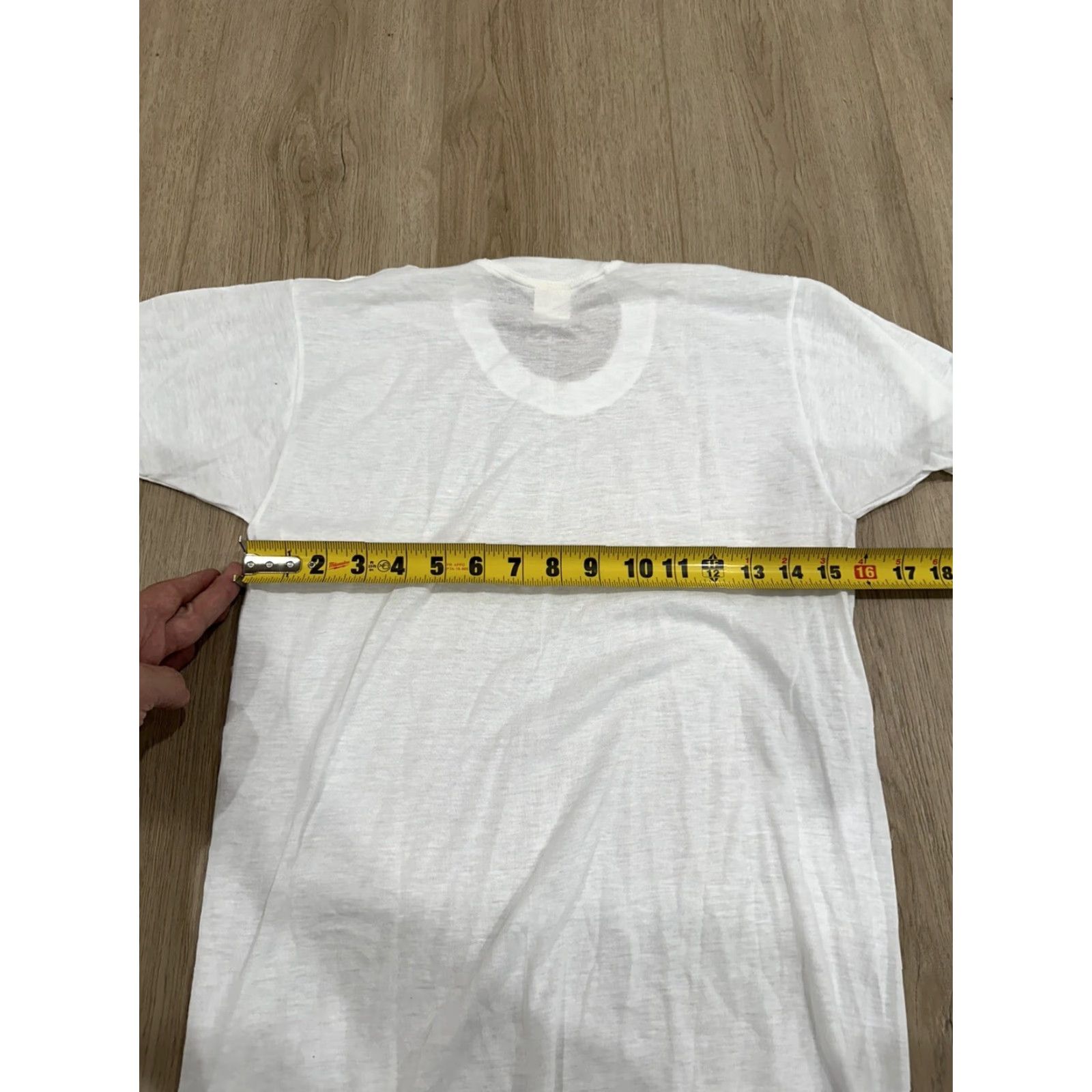 Vintage VINTAGE Kempton T Shirt White 1970s M Unisex Short Sleeve Cotton Shirt Mens Womens Size US M / EU 48-50 / 2 - 7 Thumbnail