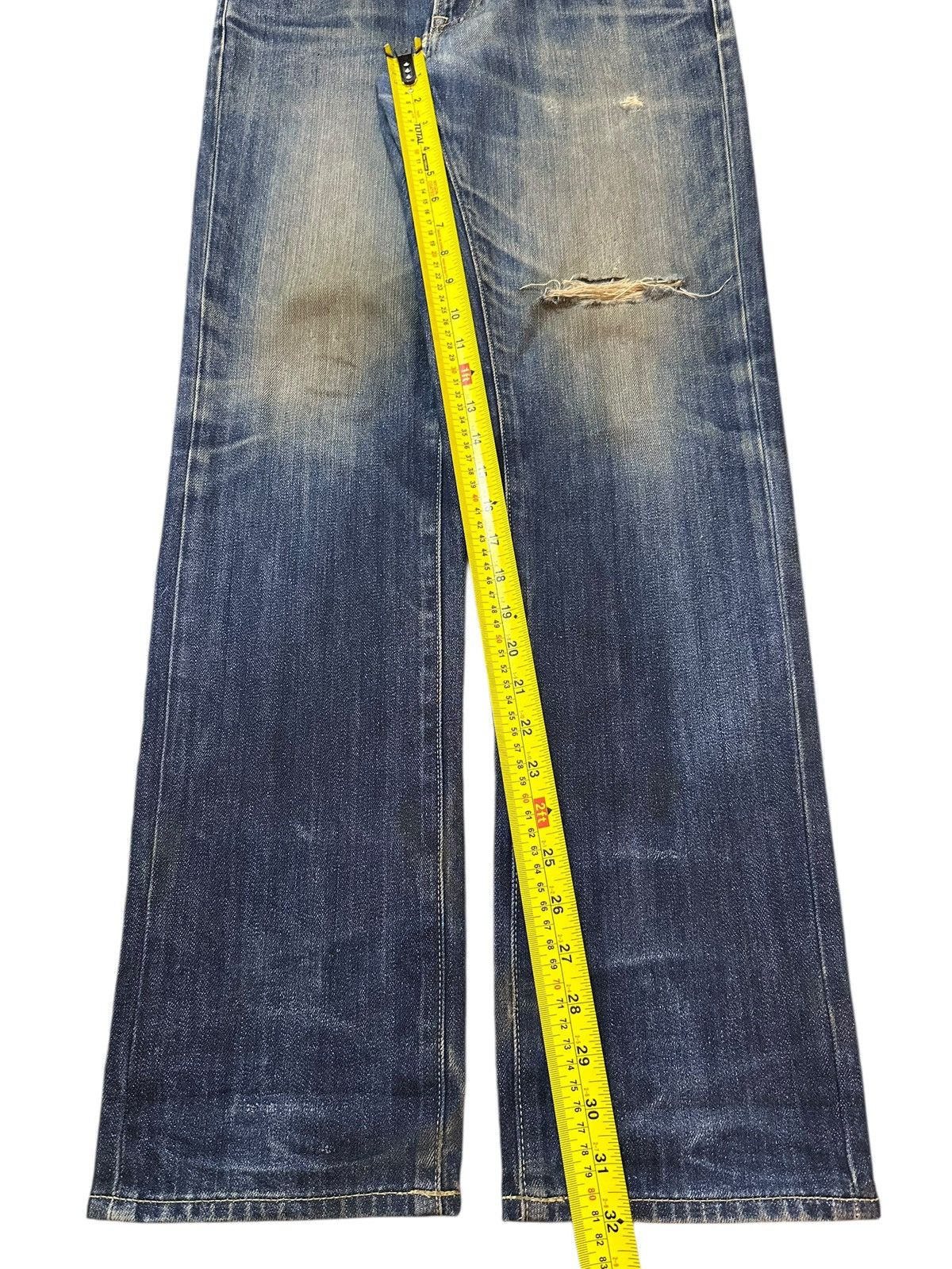 Uniqlo Vintage Japanese Uniqlo Mud Wash Faded Distress Style Jeans Size US 31 - 14 Thumbnail