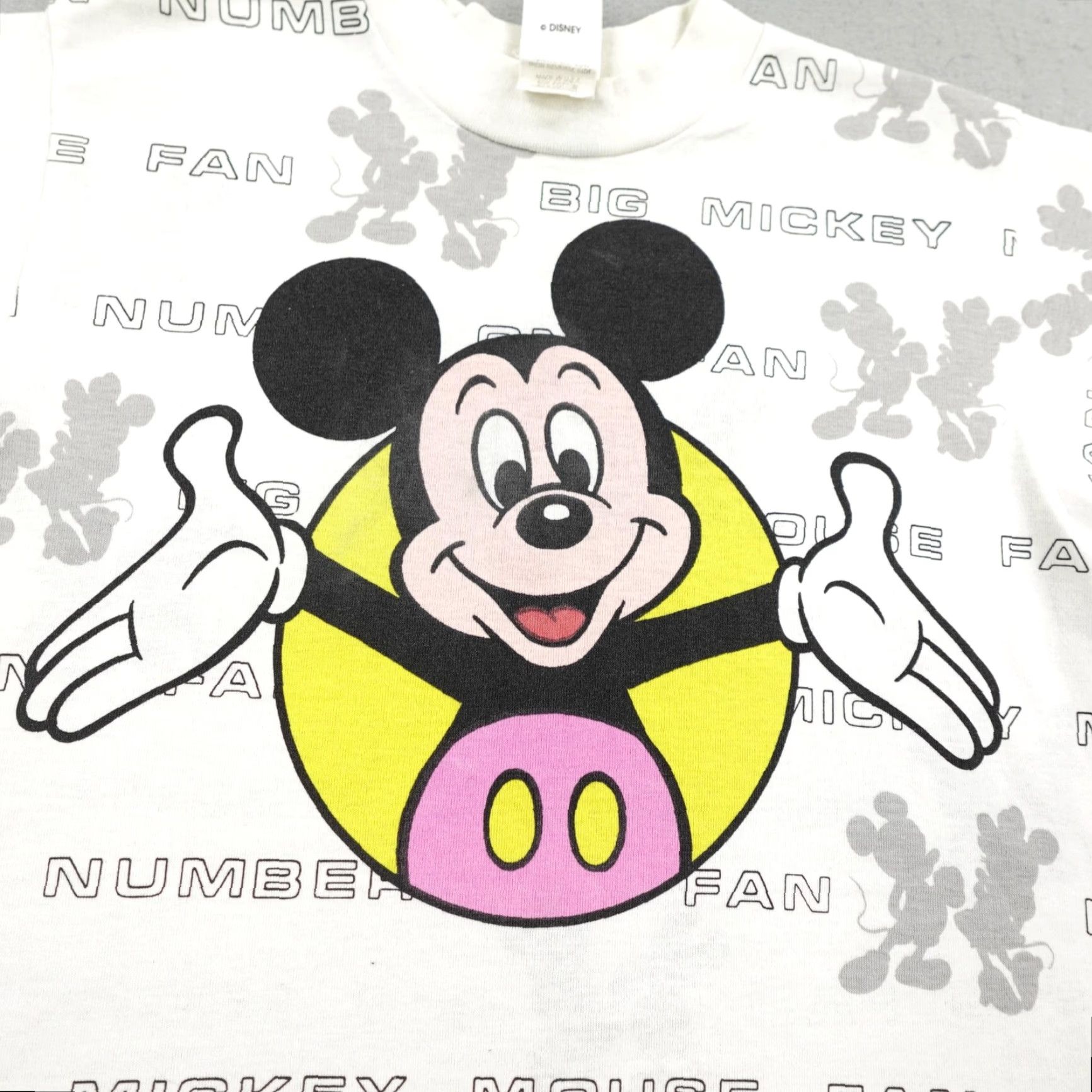 Disney VINTAGE Disney Shirt Mens Medium Mickey Mouse White All Over Print AOP USA 90s Size US M / EU 48-50 / 2 - 2 Thumbnail