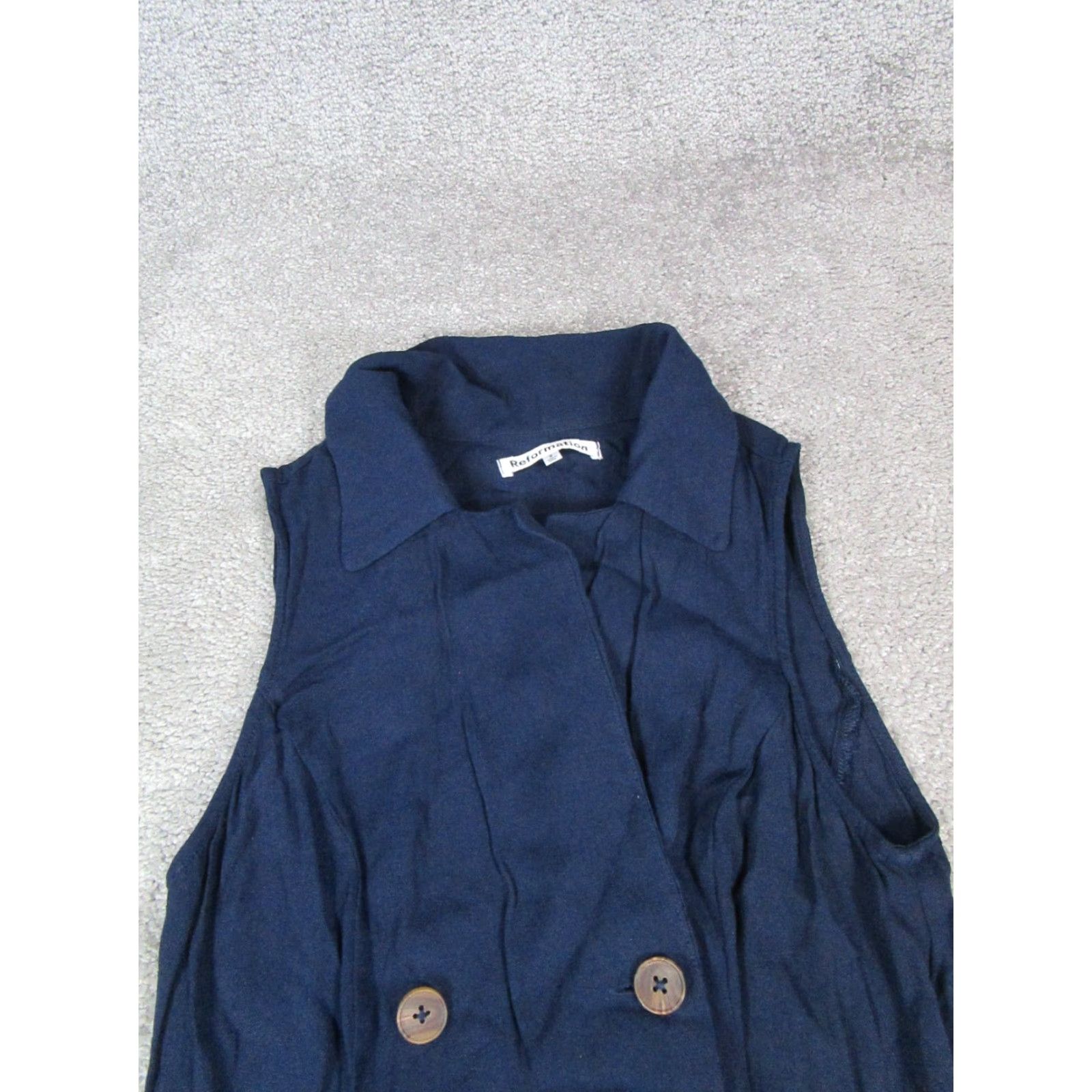 Reformation Reformation Shirt Dress Womens 2 Blue Size XS / US 0-2 / IT 36-38 - 2 Thumbnail