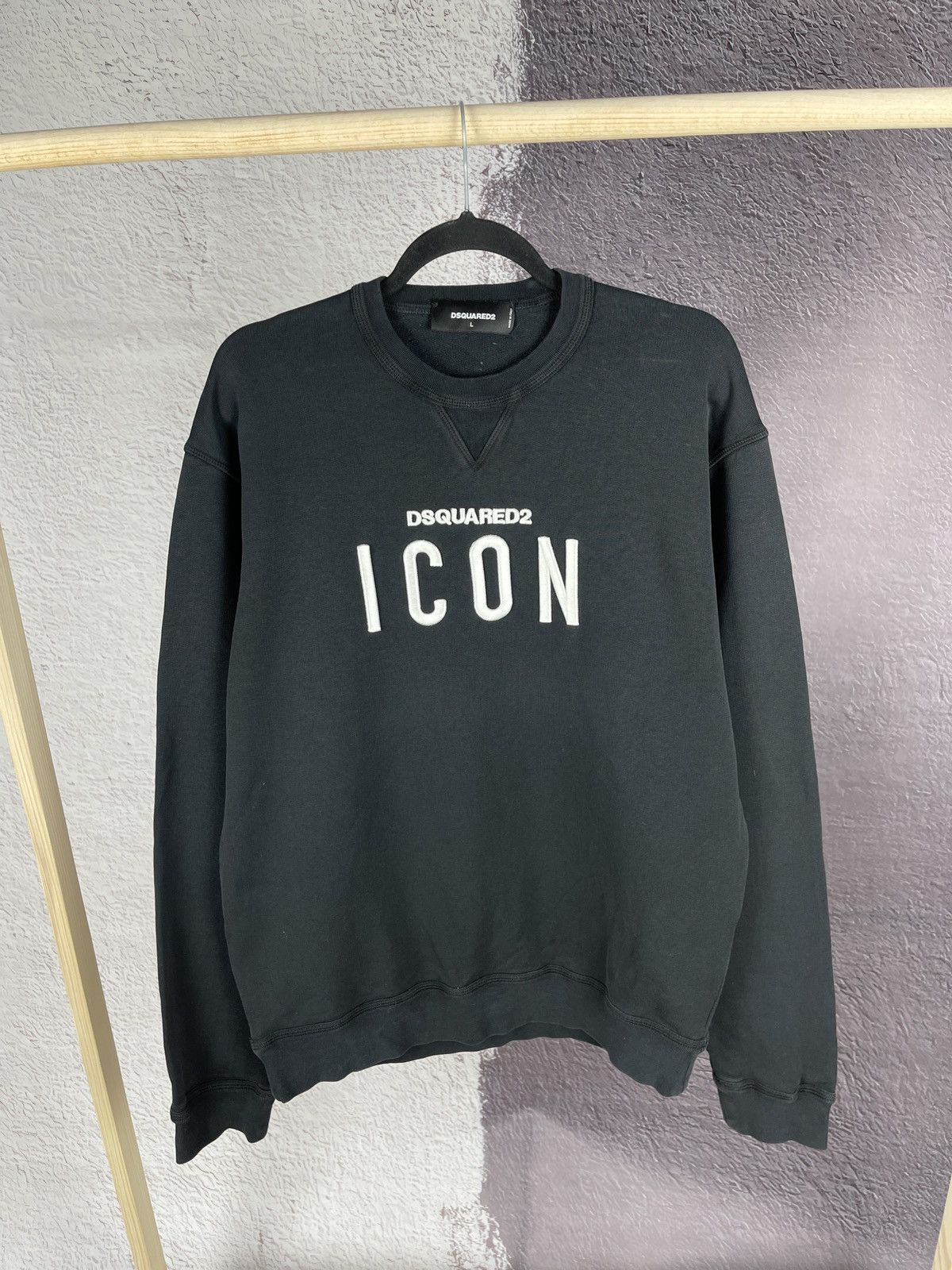 Dsquared2 Dsquared 2 Icon big embroidered logo black sweatshirt Size US L / EU 52-54 / 3 - 1 Thumbnail