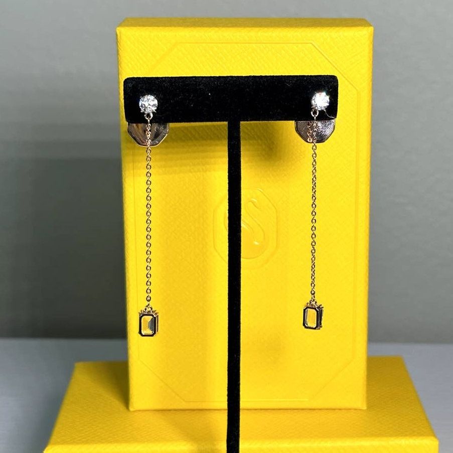 Swarovski Swarovski Signum Drop Earrings, Swan, White, Rose Gold Size ONE SIZE - 2 Thumbnail