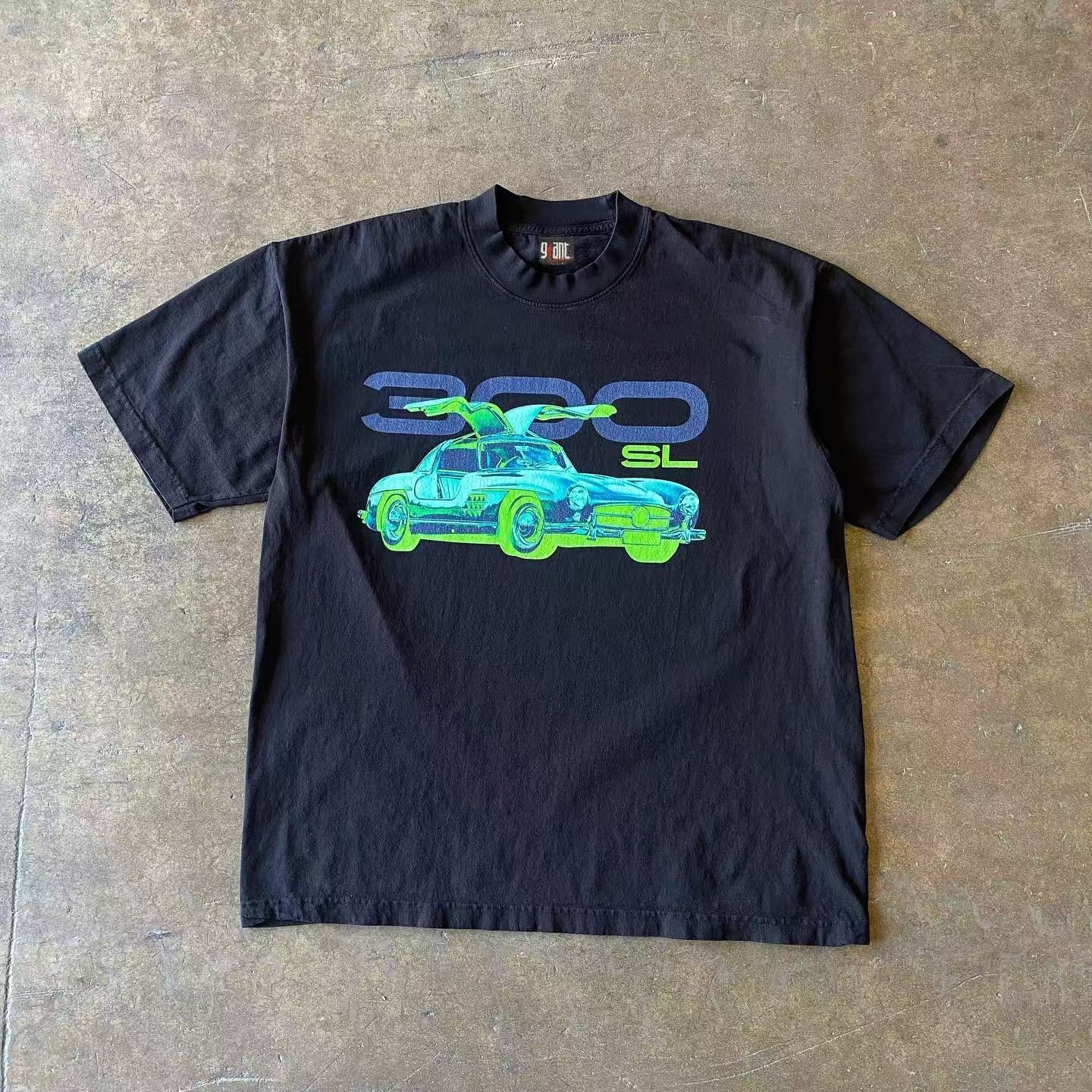 Japanese Brand × Vintage Black washed retro car print t-shirt Size US L / EU 52-54 / 3 - 1 Thumbnail