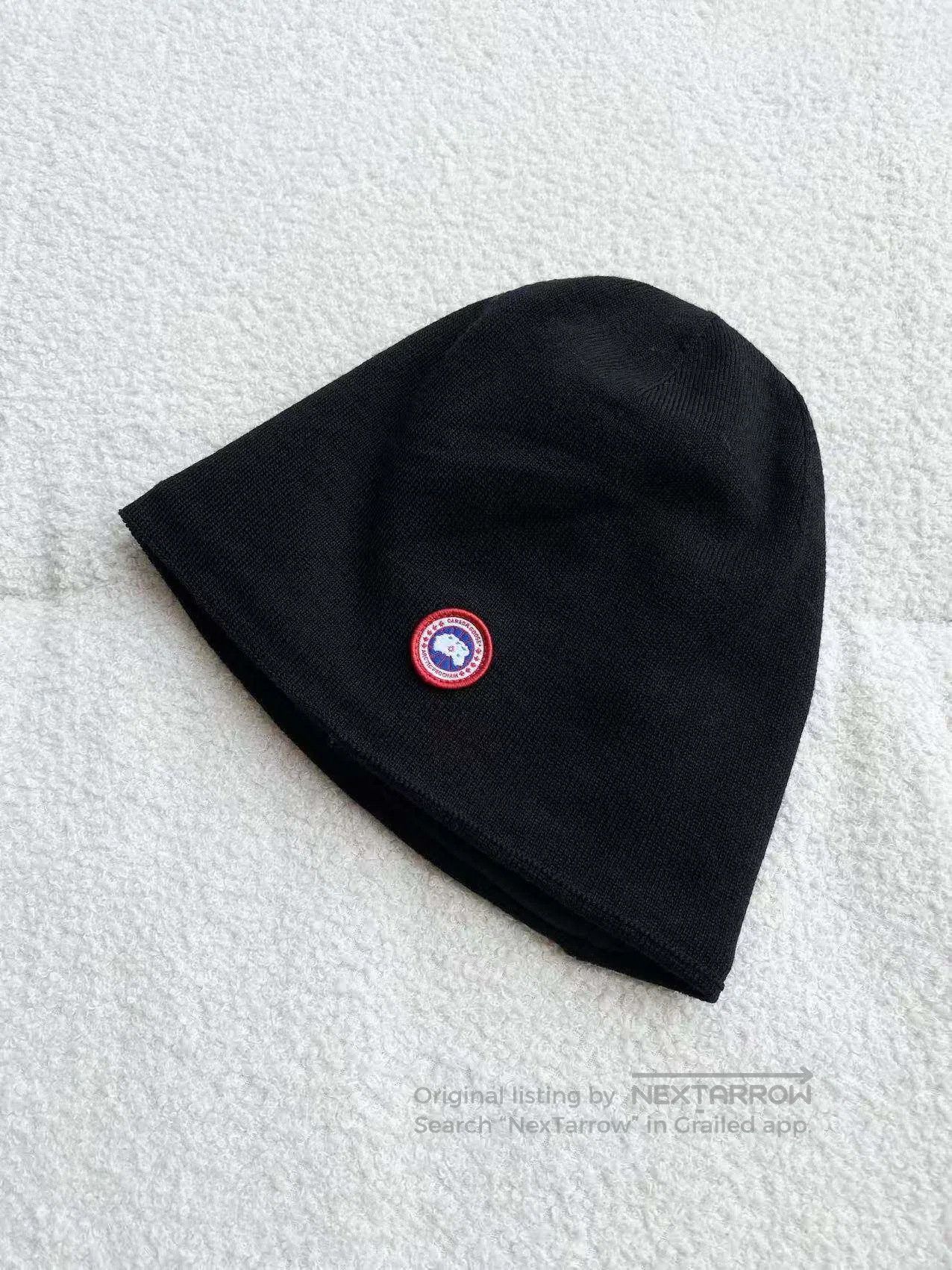 Canada Goose Canada Goose Size S Logo embroidered black knitted hat| Size ONE SIZE - 1 Thumbnail