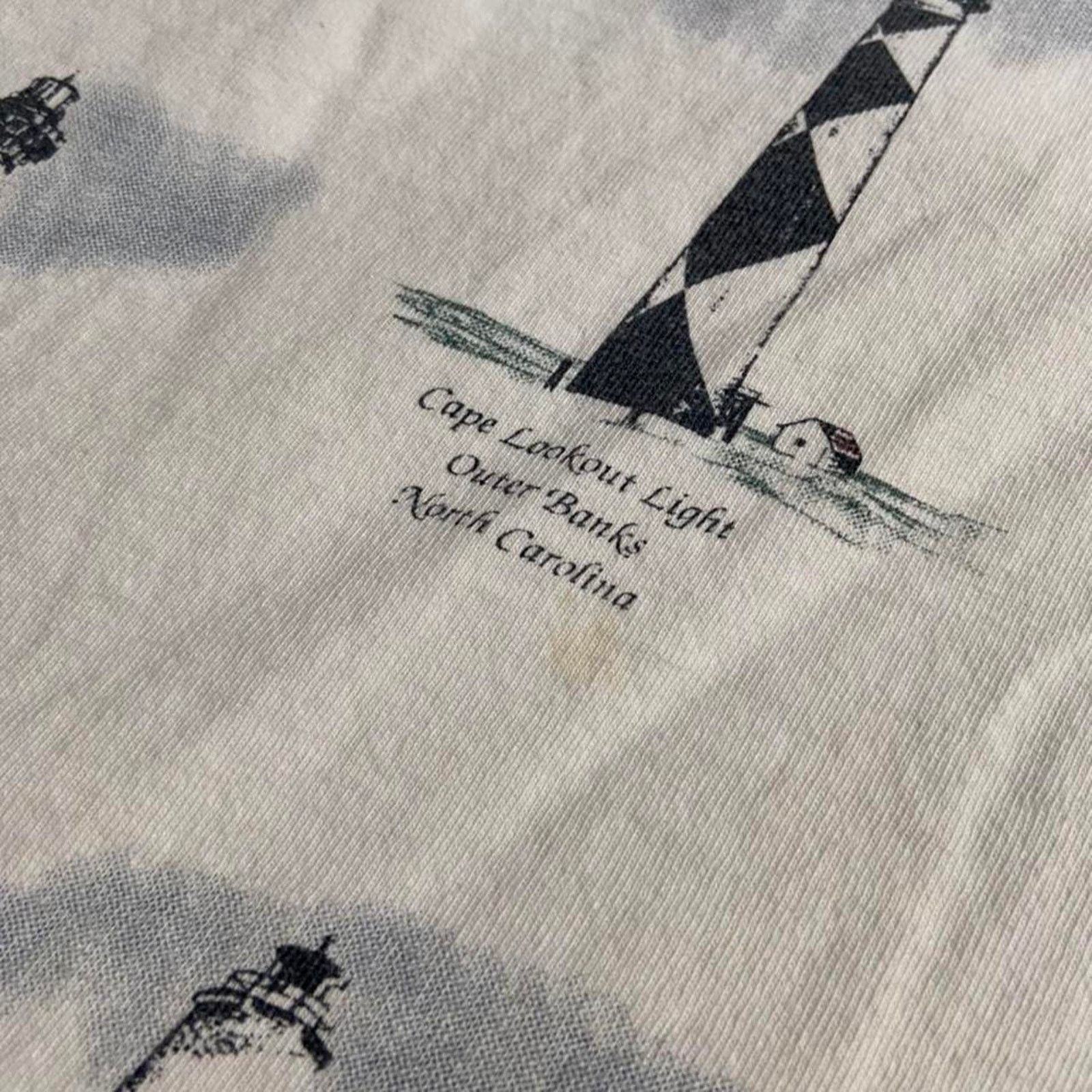 Fruit Of The Loom 90s north carolina light house tee shirt art unlimited m Size US M / EU 48-50 / 2 - 4 Thumbnail