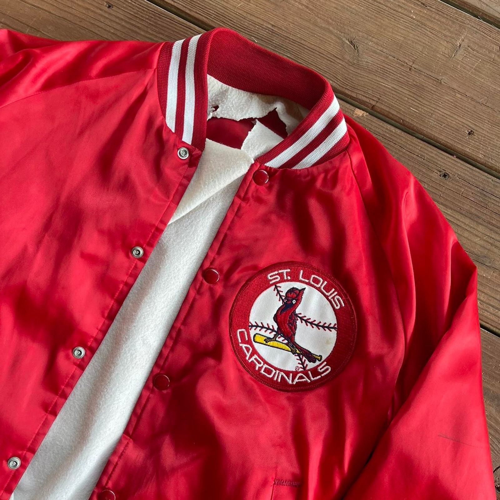 Chalk Line × MLB × Vintage Vintage 80s St. Louis Cardinals Chalk Line Satin Jacket Size US M / EU 48-50 / 2 - 3 Thumbnail