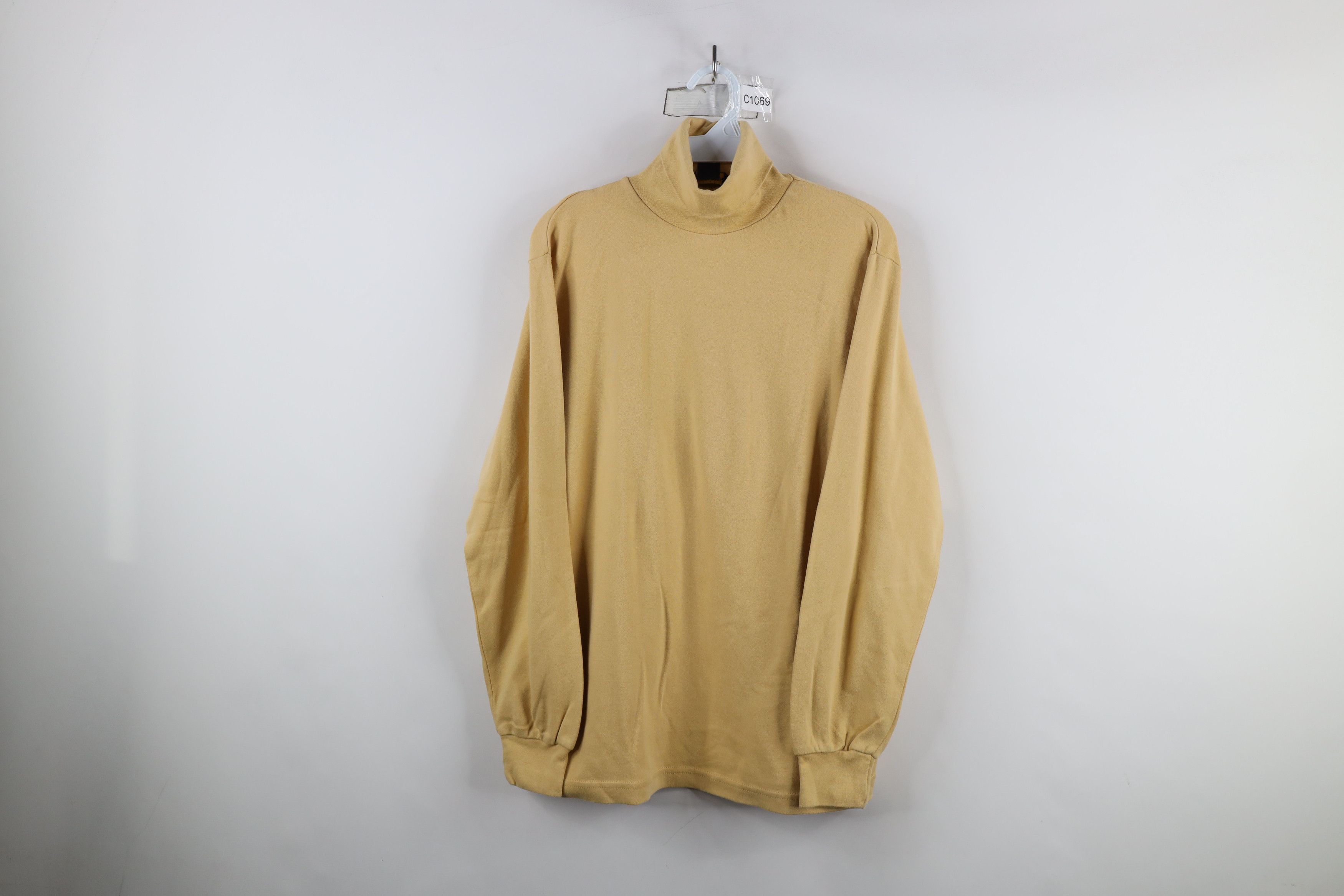 Vintage × Woolrich Woolen Mills Vintage 90s Woolrich Blank Turtleneck T-Shirt Wheat Brown Size M / US 6-8 / IT 42-44 - 1 Thumbnail