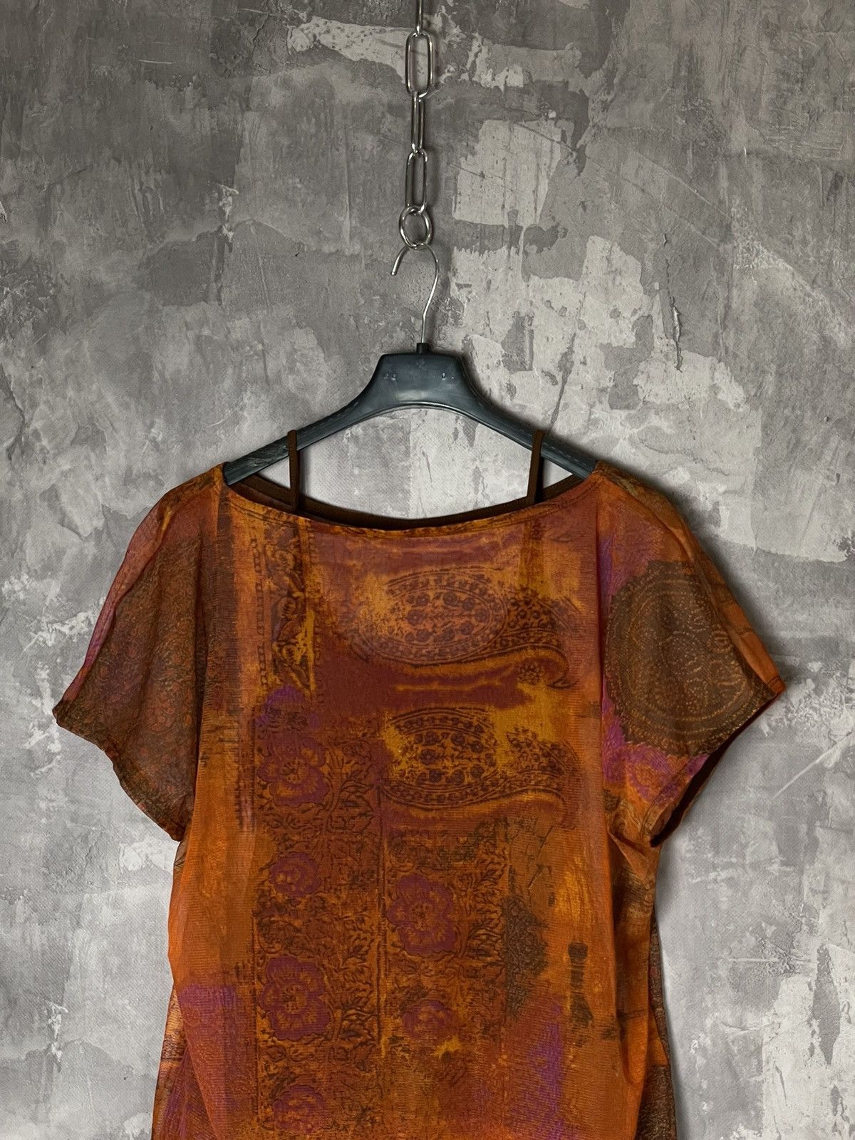Japanese Brand × Vintage Mesh Y2K T-Shirt Cropped Top Tee Jean Paul Gaultier Style Size M / US 6-8 / IT 42-44 - 2 Thumbnail