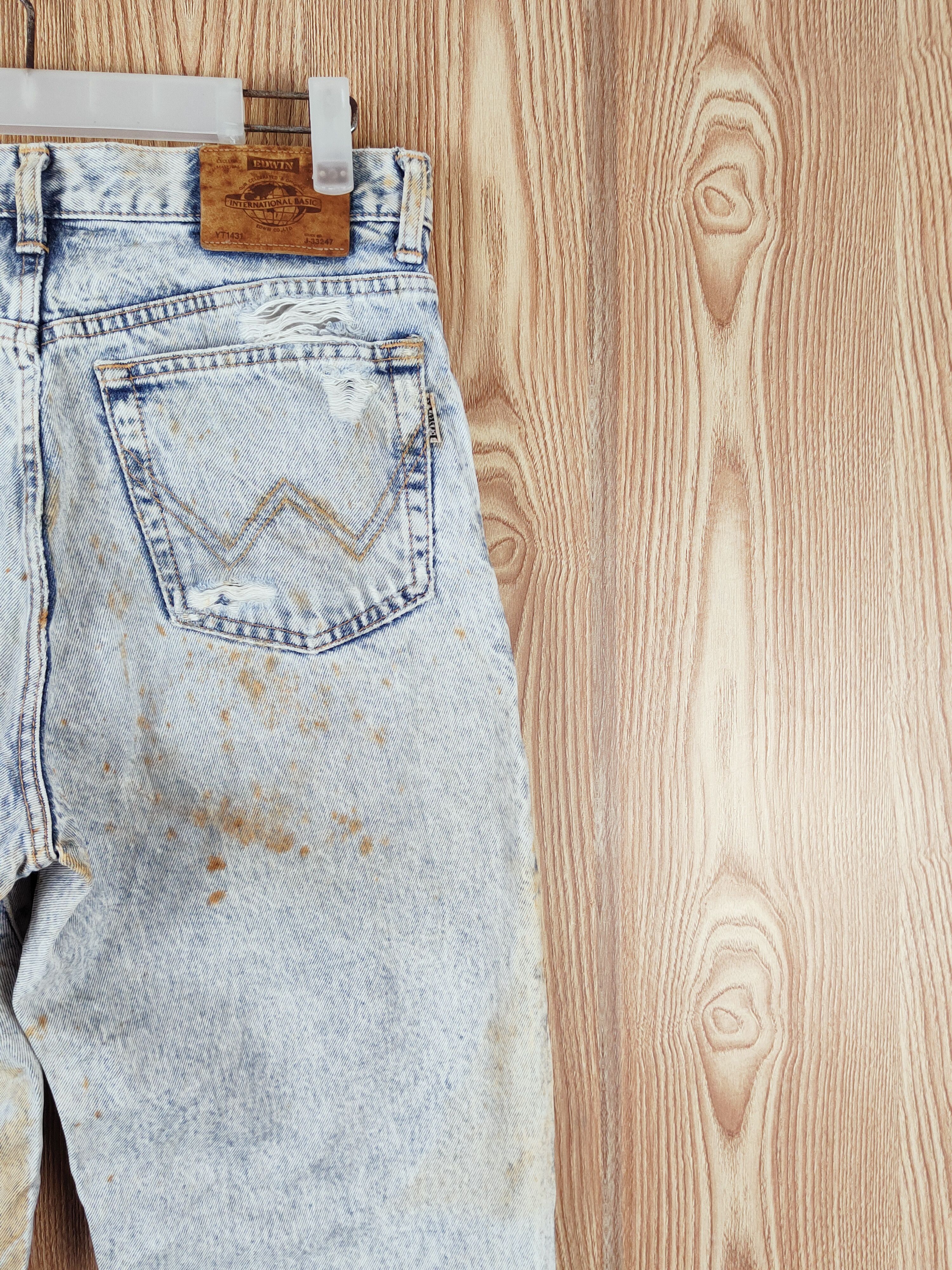 Edwin Edwin vintage Blue Distressed Ripped Jeans #W602 Size 30" / US 8 / IT 44 - 11 Thumbnail