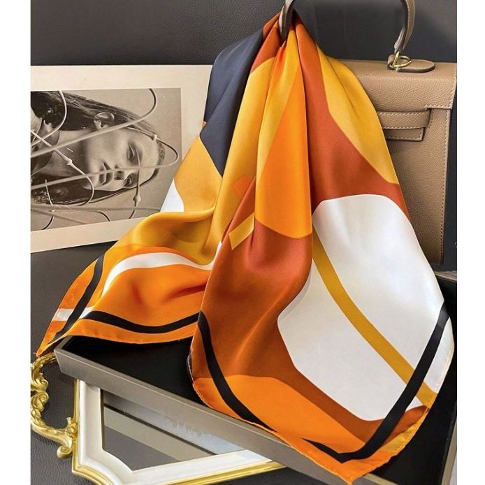 Other Modern Abstract Silky Scarf Versatile Stylish Accessory Eleg Size ONE SIZE - 6 Thumbnail
