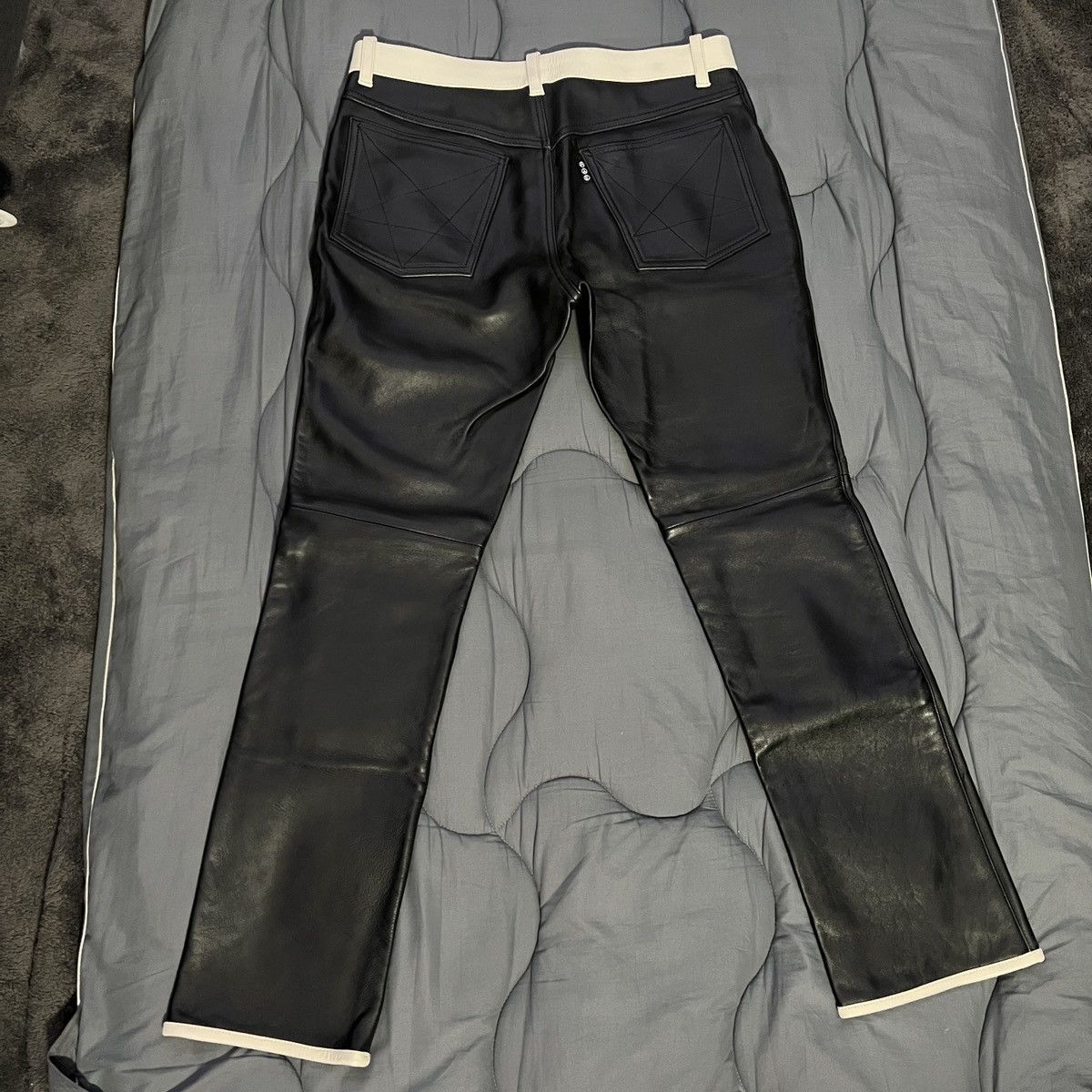 Midnight Studios Midnight Studios Leather Biker Pants Size US 29 - 2 Thumbnail