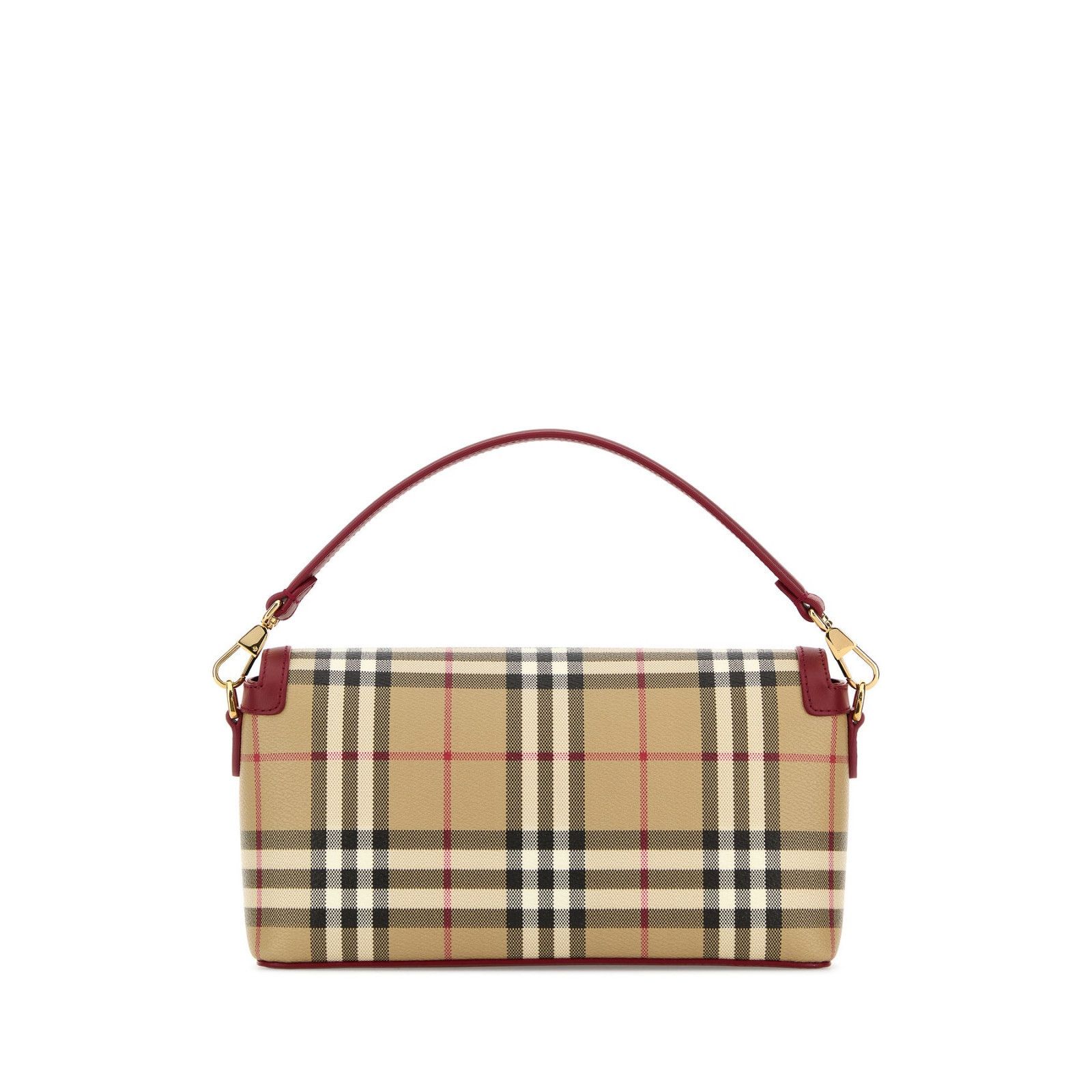 Burberry BURBERRY Note Archive beige/ruby red Top Handle Bag New Size ONE SIZE - 3 Thumbnail