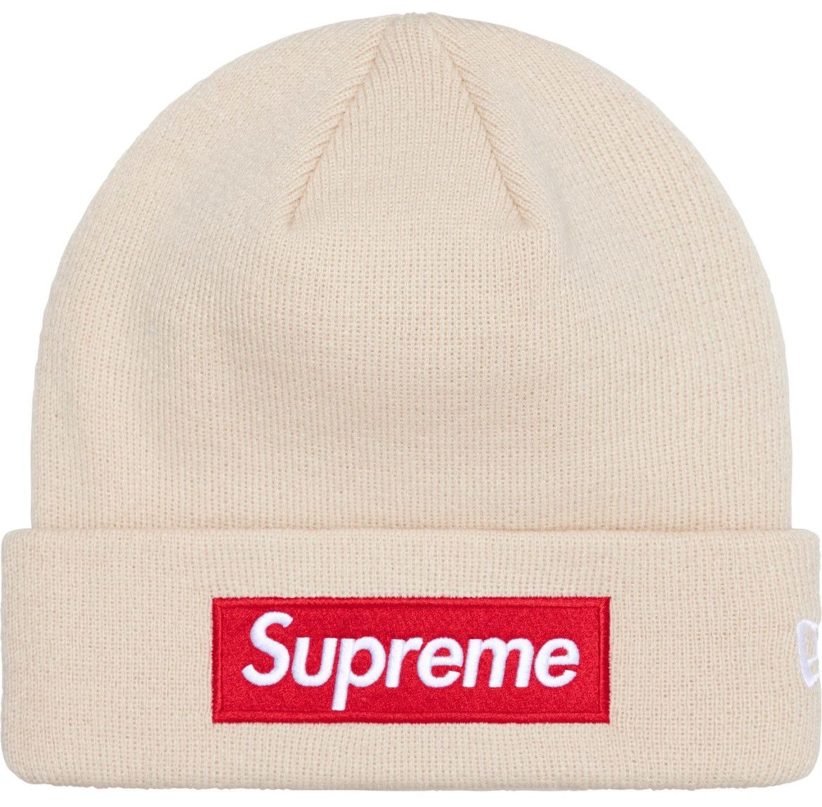 New Era × Supreme Supreme New Era Box Logo Beanie Stone FW24 New Era × Supreme Supreme New Era Box Logo Beanie Stone FW24