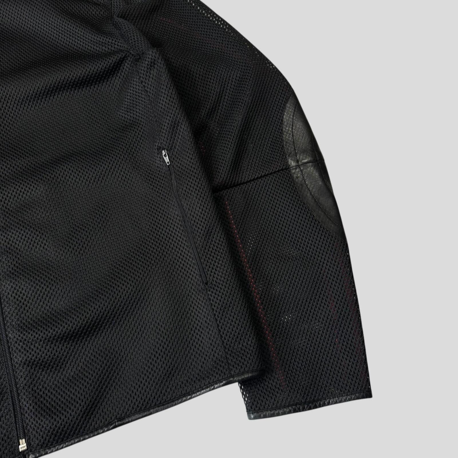 Prada Prada Sport SS00 SAMPLE Mesh + Leather Moto Jacket - IT54 Size US L / EU 52-54 / 3 - 12 Thumbnail