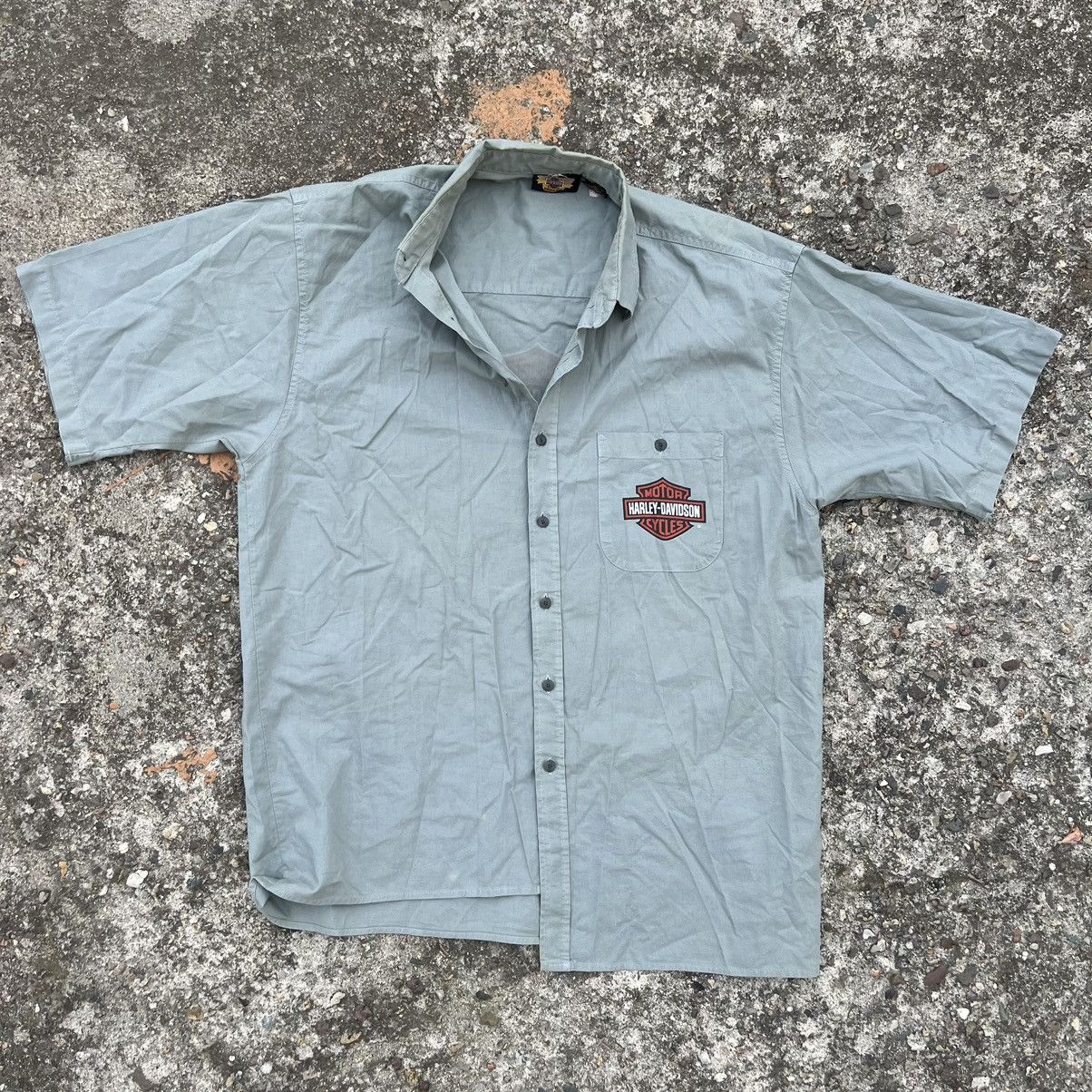 Band Tees × Harley Davidson × Vintage Vintage Harley Davidson Button up Shirt Size US L / EU 52-54 / 3 - 1 Thumbnail