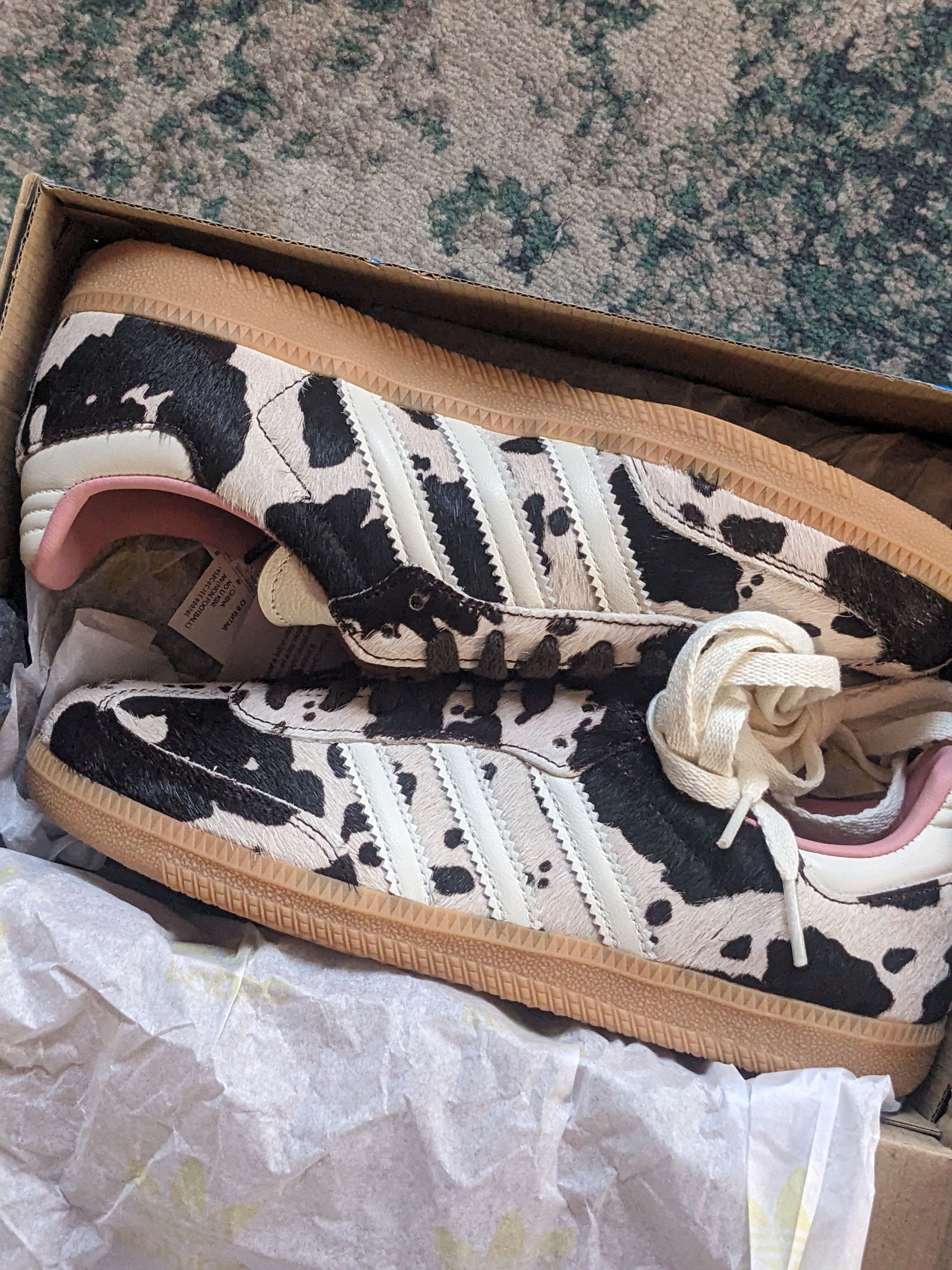 Adidas women's Adidas samba og cow print asos exclusive uk9.5 us11 | Grailed
