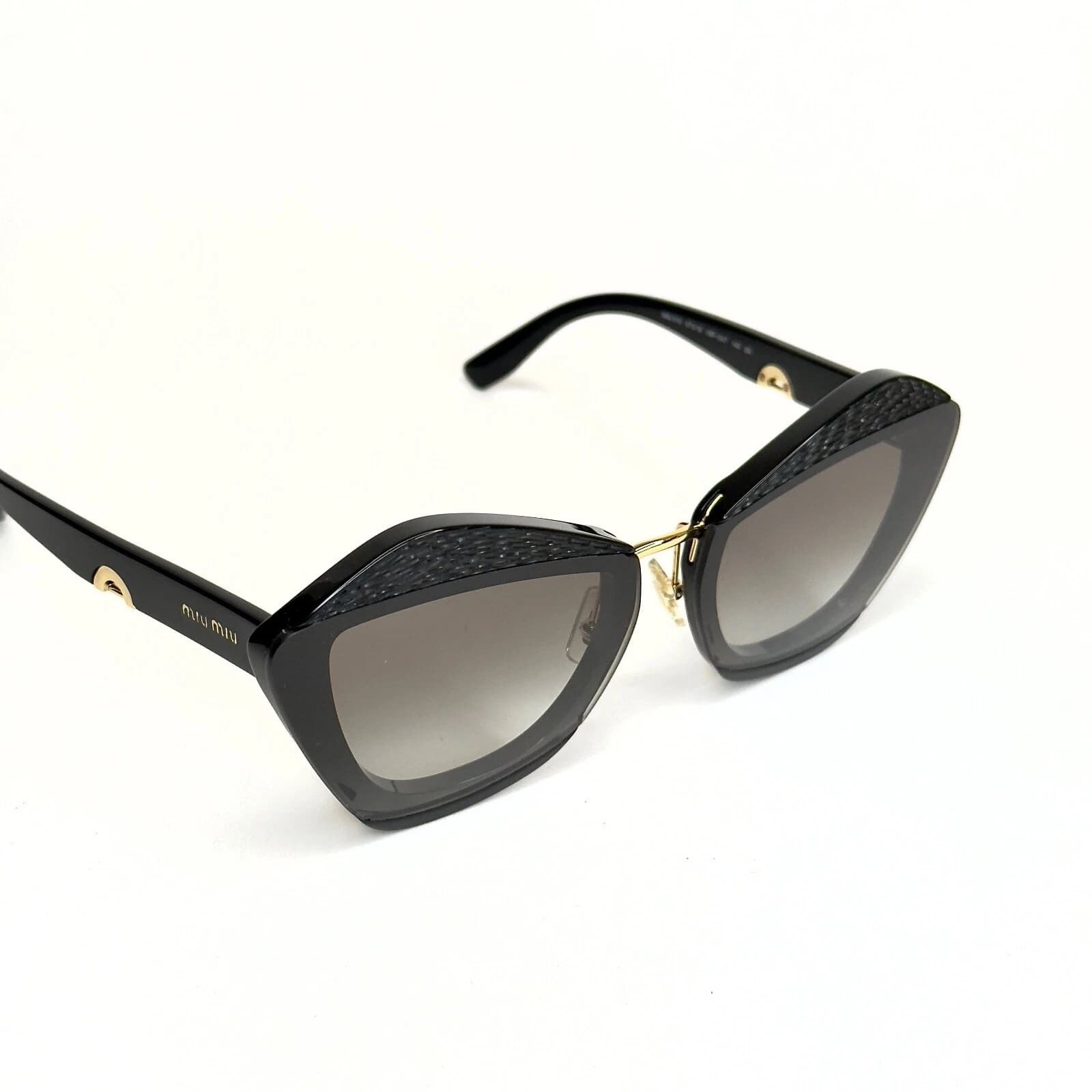 Miu Miu MIU MIU 01X CHARM MU01XS Black Luxury Sunglasses 01XS Size ONE SIZE - 5 Thumbnail